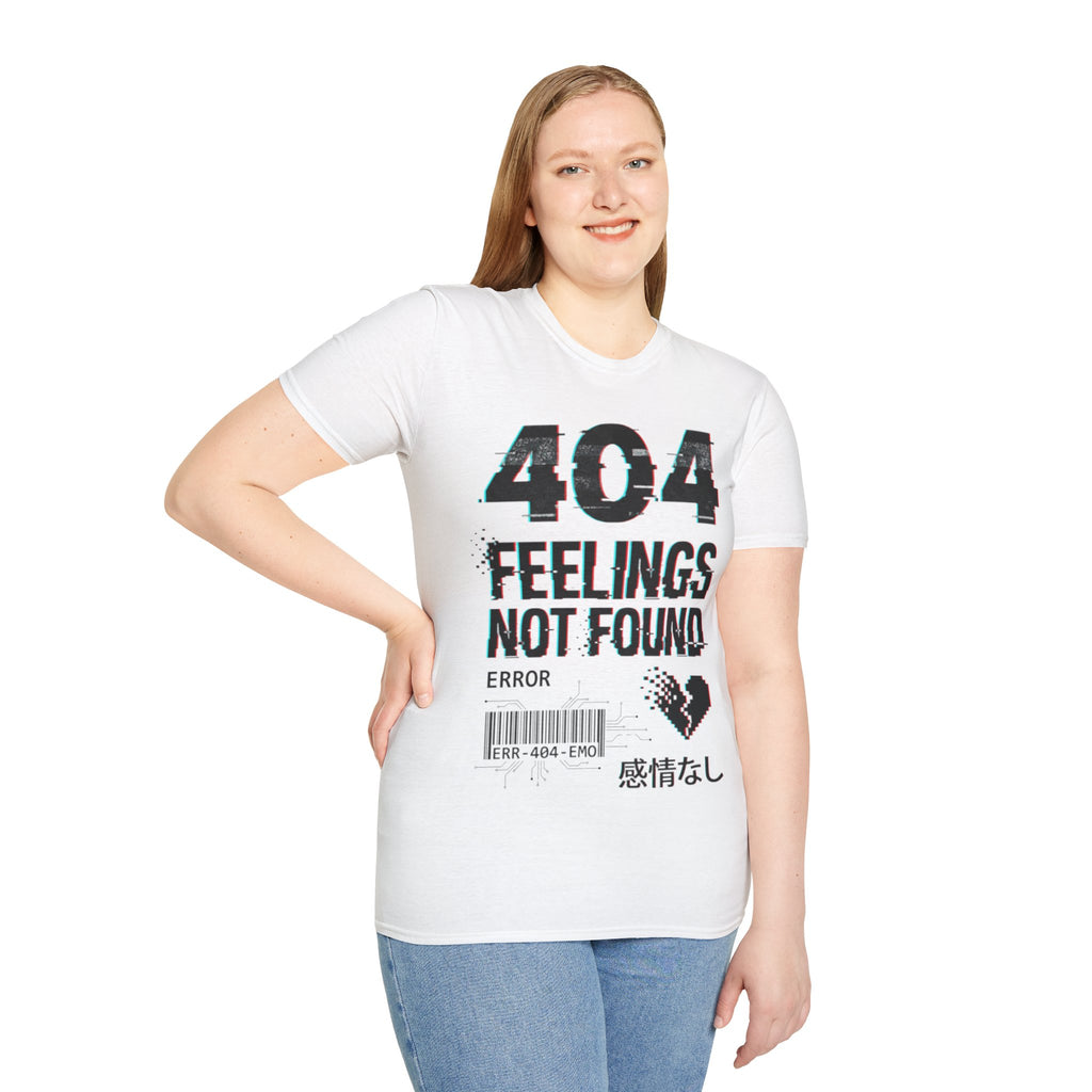 Urban Streetwear '404 Feelings' Glitch T-Shirt