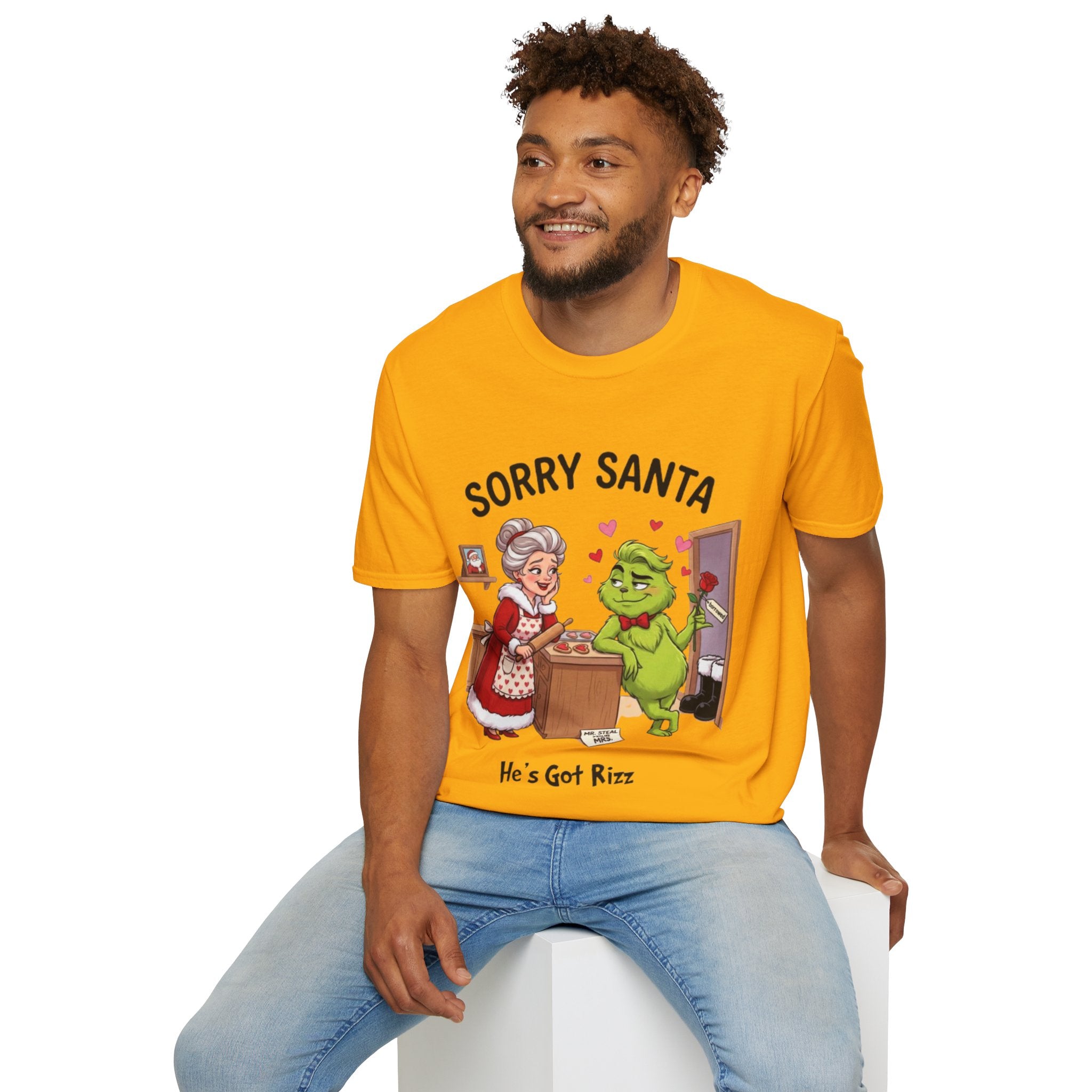 Grinch Rizz T-shirt | Funny Mrs. Claus Christmas Tee