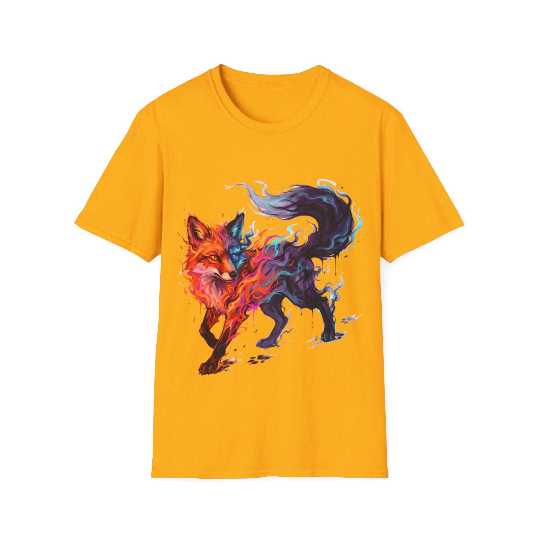 Urban Fox Flame T-Shirt - Trendy Streetwear Design