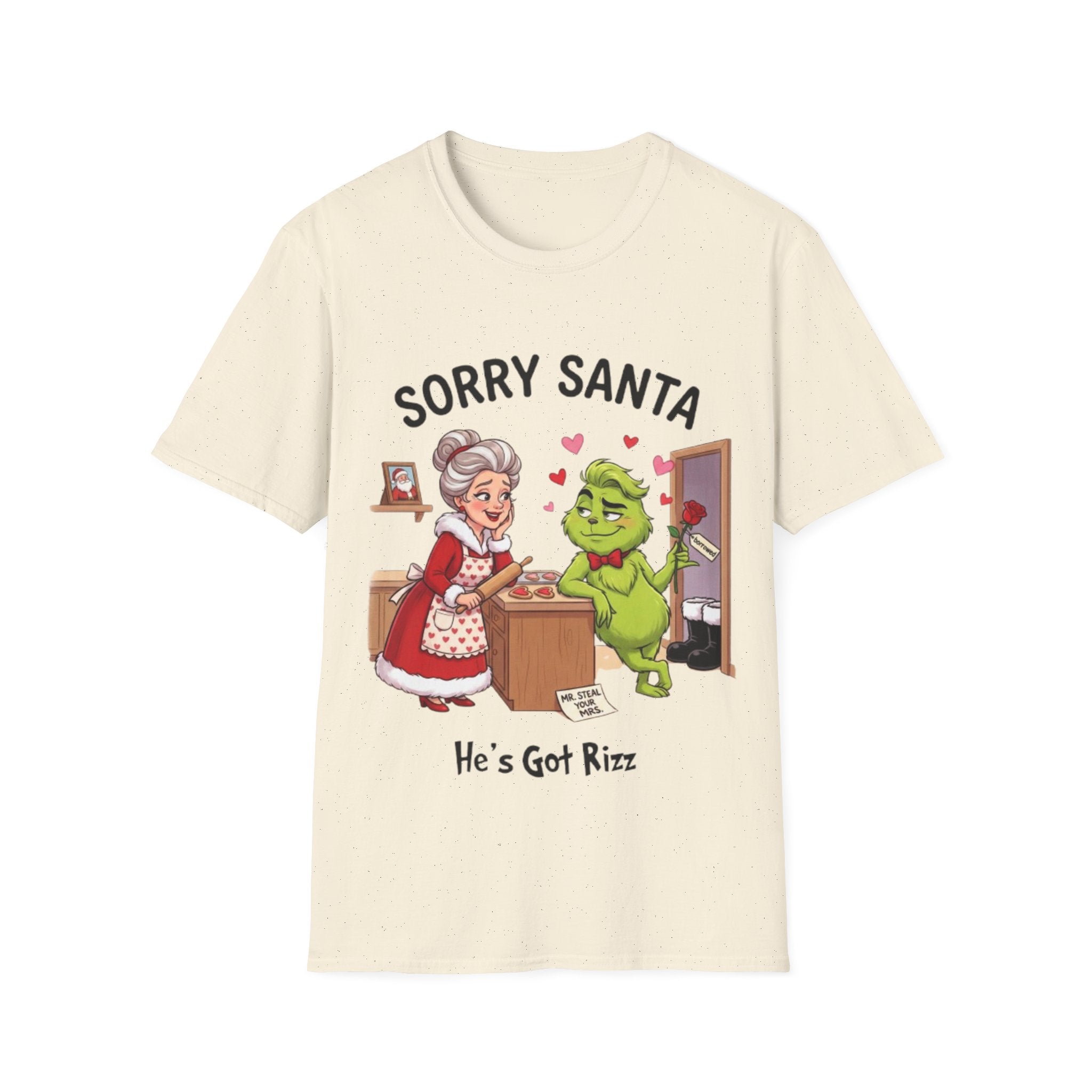 Grinch Rizz T-shirt | Funny Mrs. Claus Christmas Tee