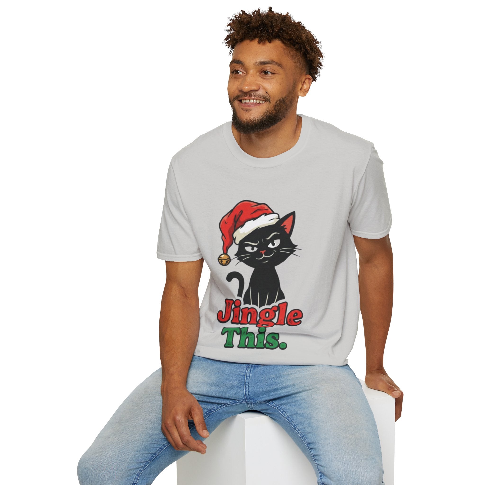 Jingle This Cat T-shirt | Funny Cat Christmas Tee