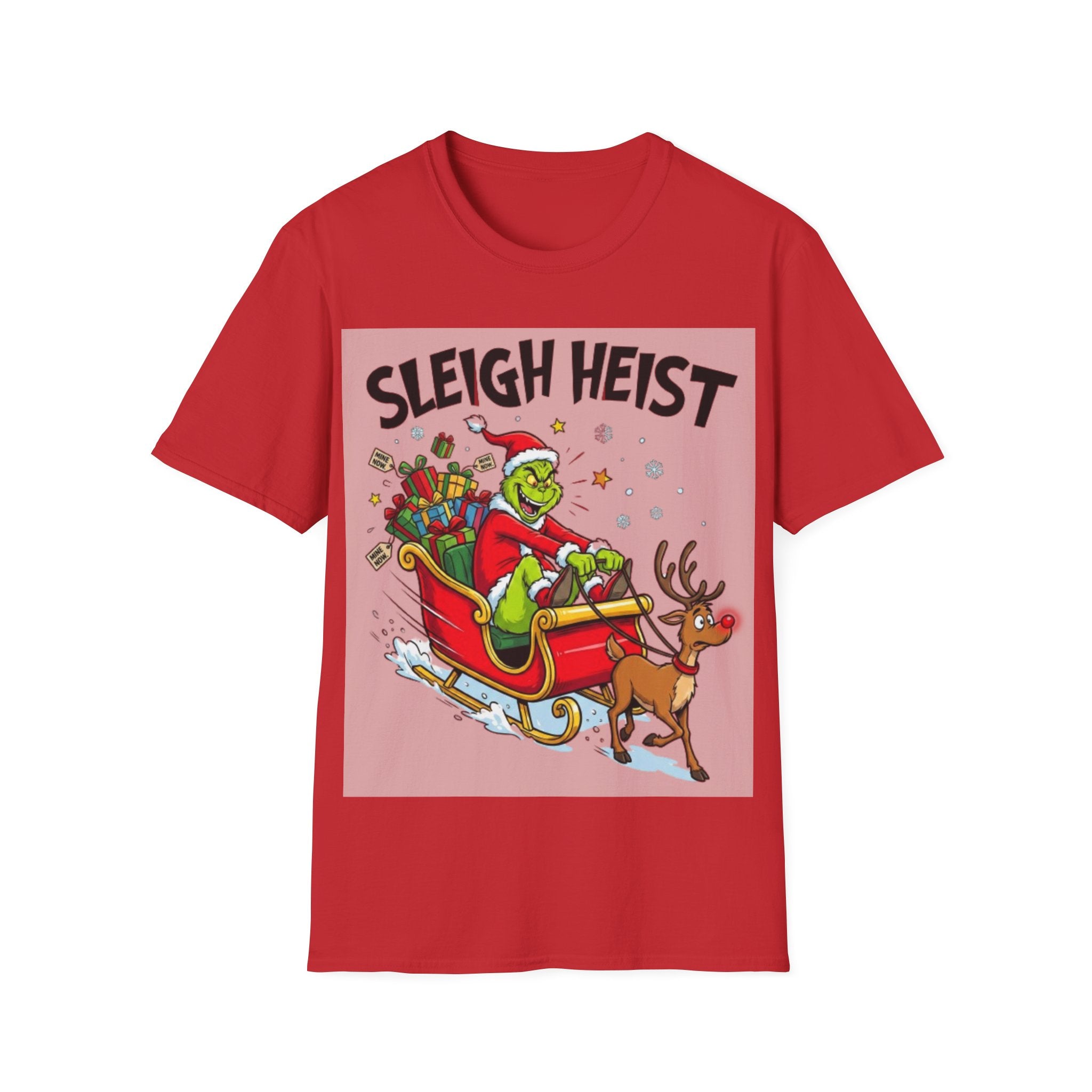 Grinch Sleigh Heist Tee | Funny Grinch Christmas Chaos T-shirt