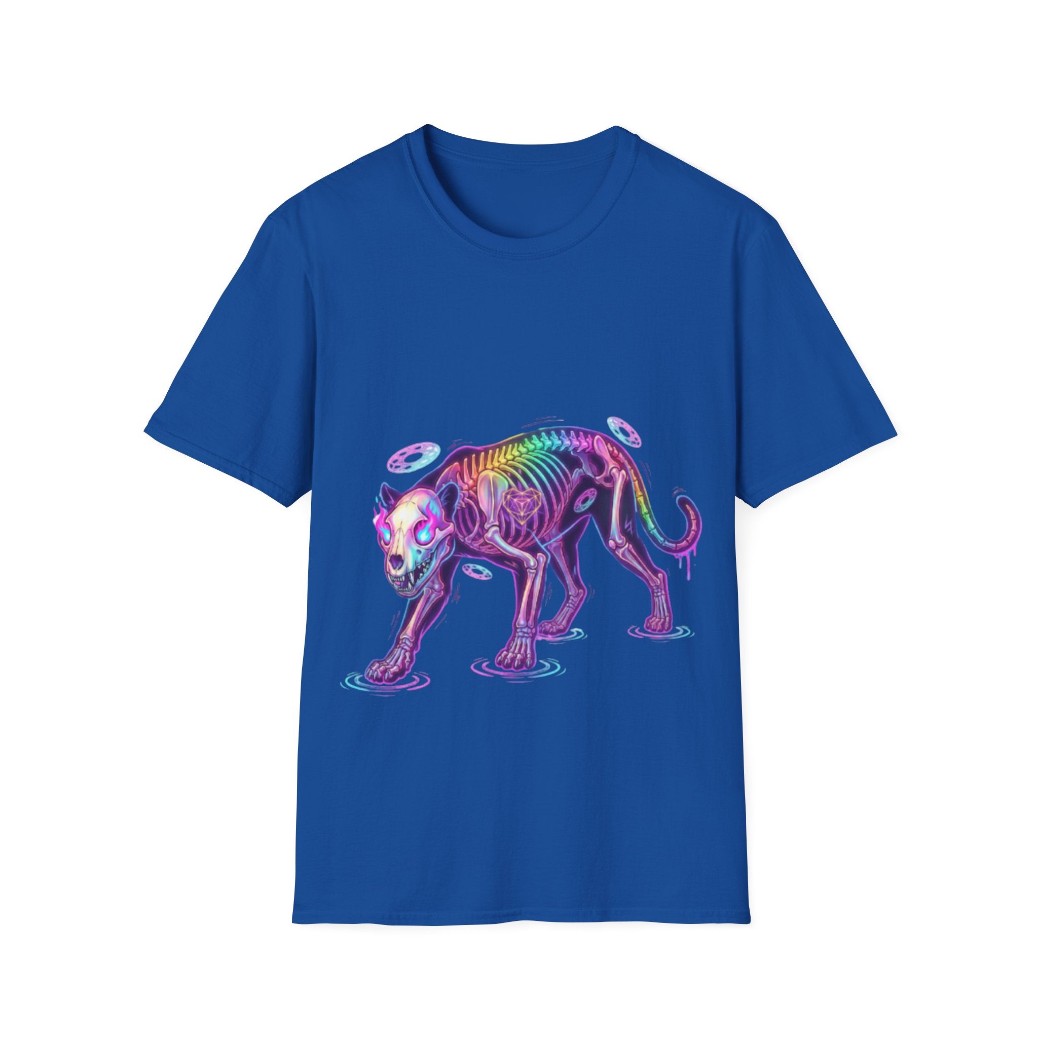 Neon Skeleton Panther Tee - Trendy Urban Streetwear
