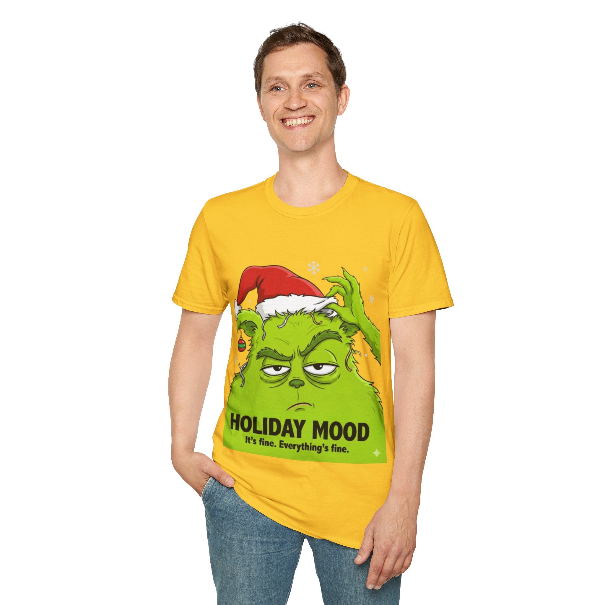 Grinch Holiday Mood T-shirt | Sarcastic Grinch Christmas Tee