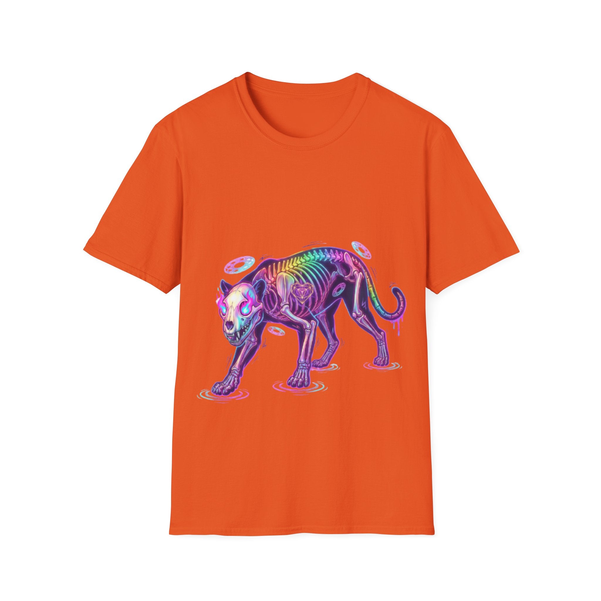 Neon Skeleton Panther Tee - Trendy Urban Streetwear