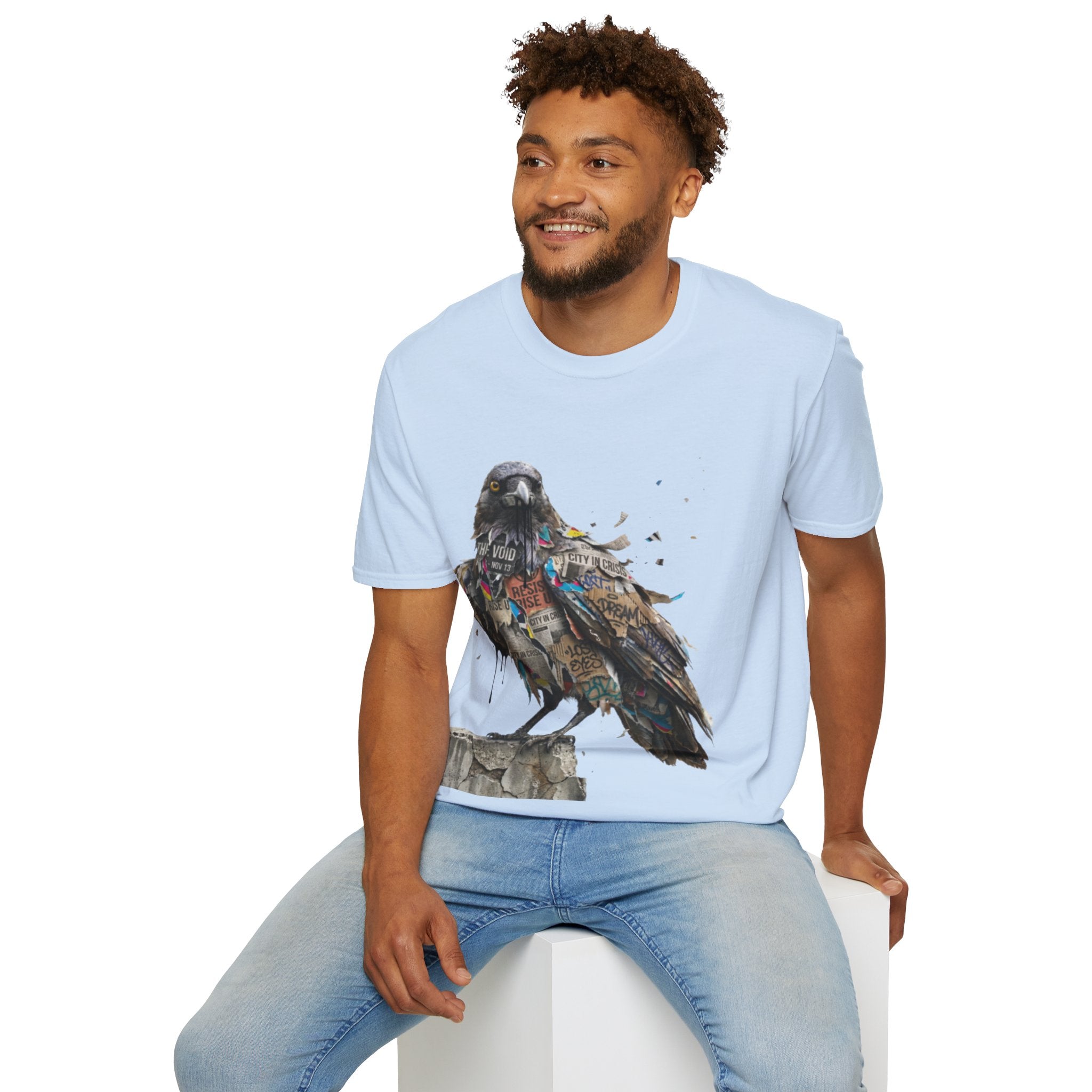 Urban Rebel Crow T-Shirt - Trendy Streetwear Style
