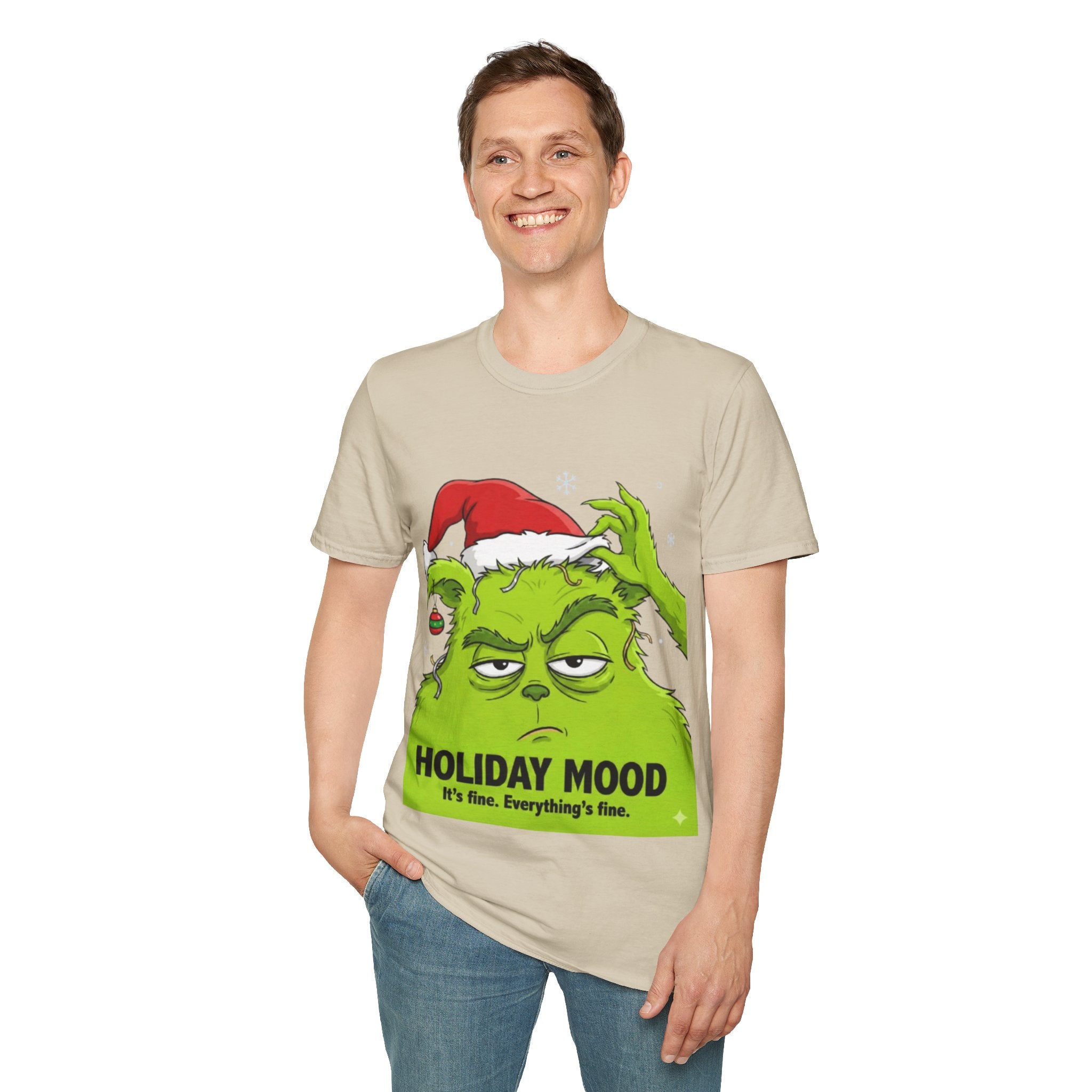 Grinch Holiday Mood T-shirt | Sarcastic Grinch Christmas Tee