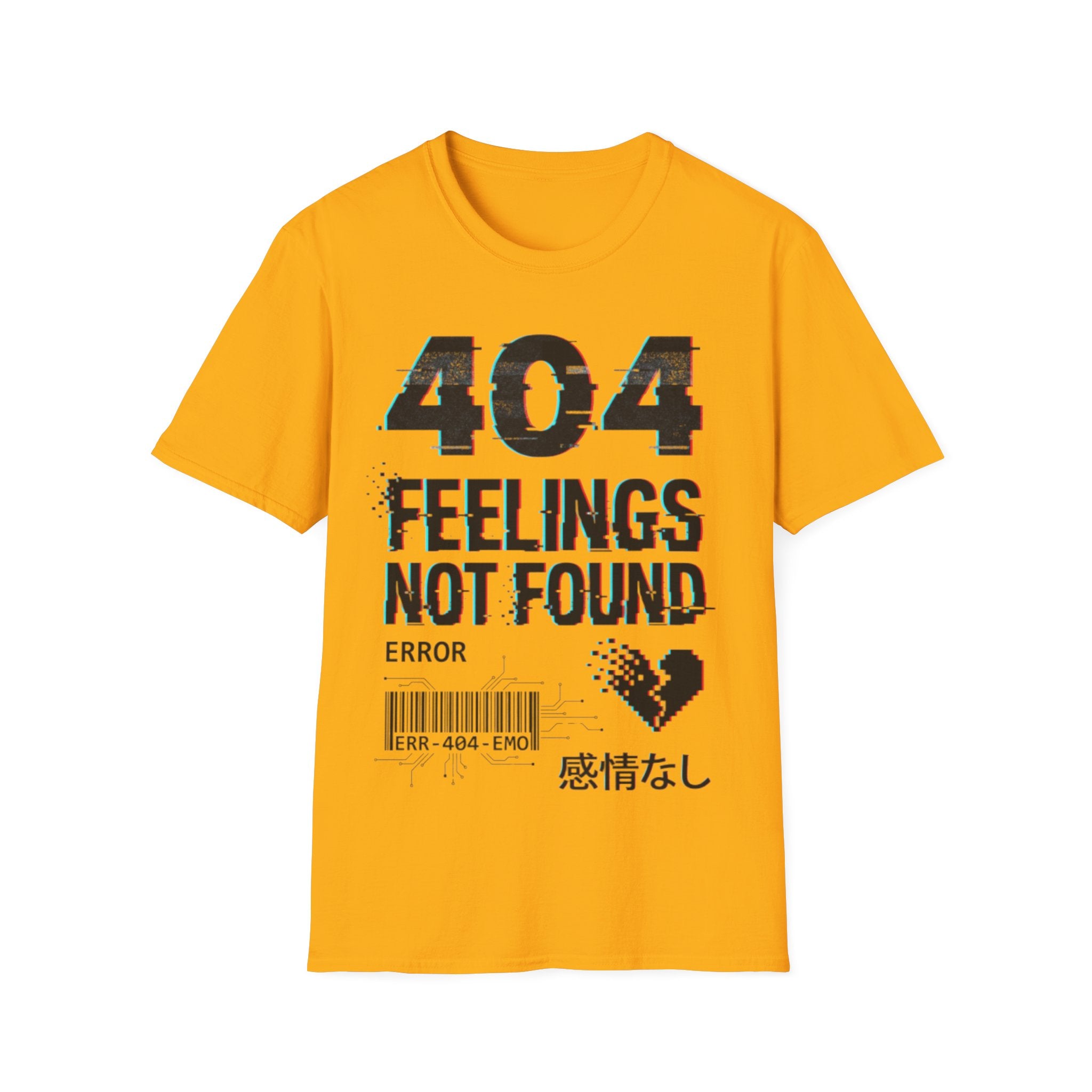 Urban Streetwear '404 Feelings' Glitch T-Shirt