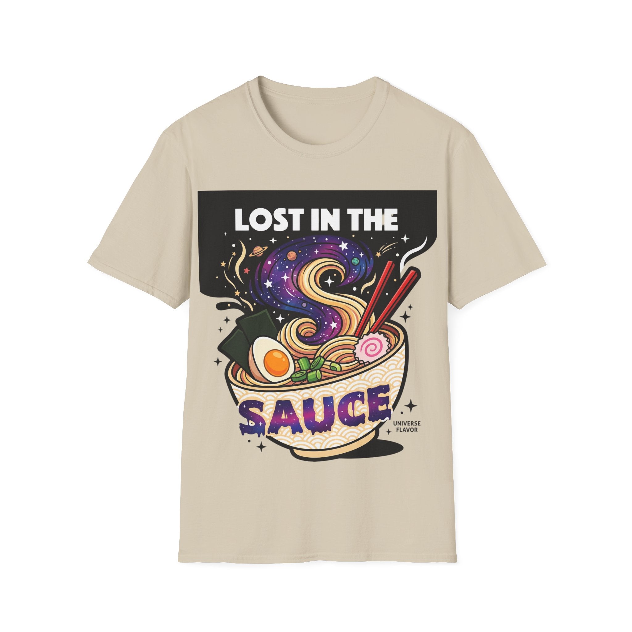 Lost in the Sauce Ramen Graphic Tee | Cosmic Noodle Bowl Streetwear Shirt