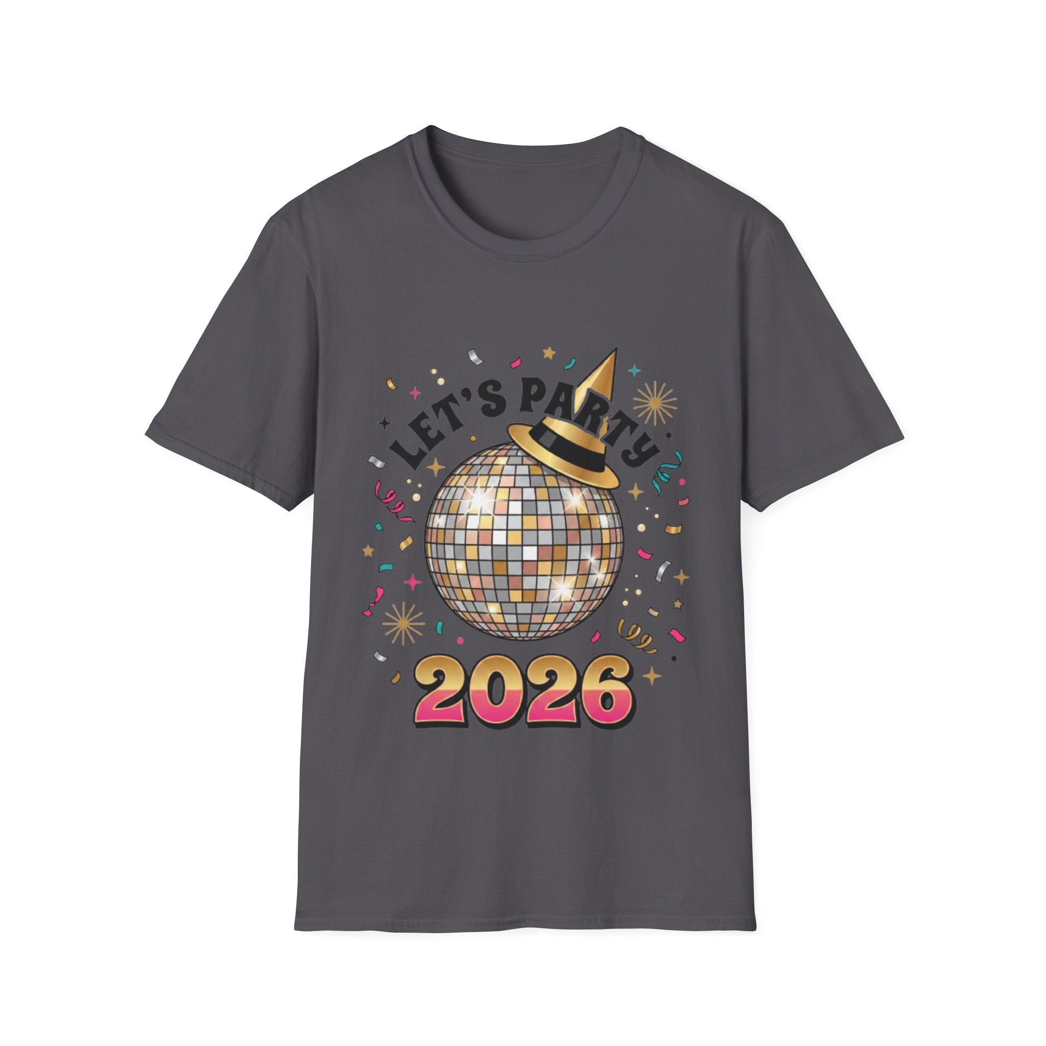 Trendy Let's Party 2026 Disco Ball Tee