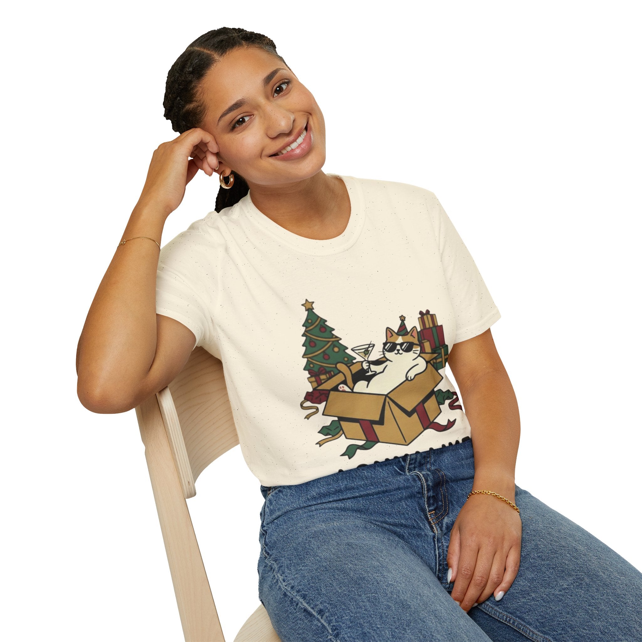 Cat Holiday Spirit Tee | Funny & Cool Christmas T-shirt
