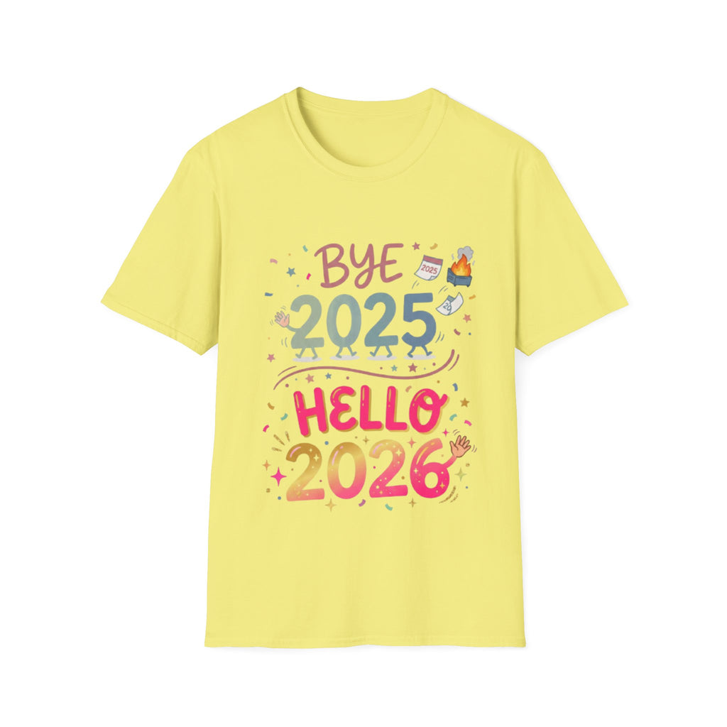 Trendy Urban Bye 2025 Hello 2026 T-Shirt