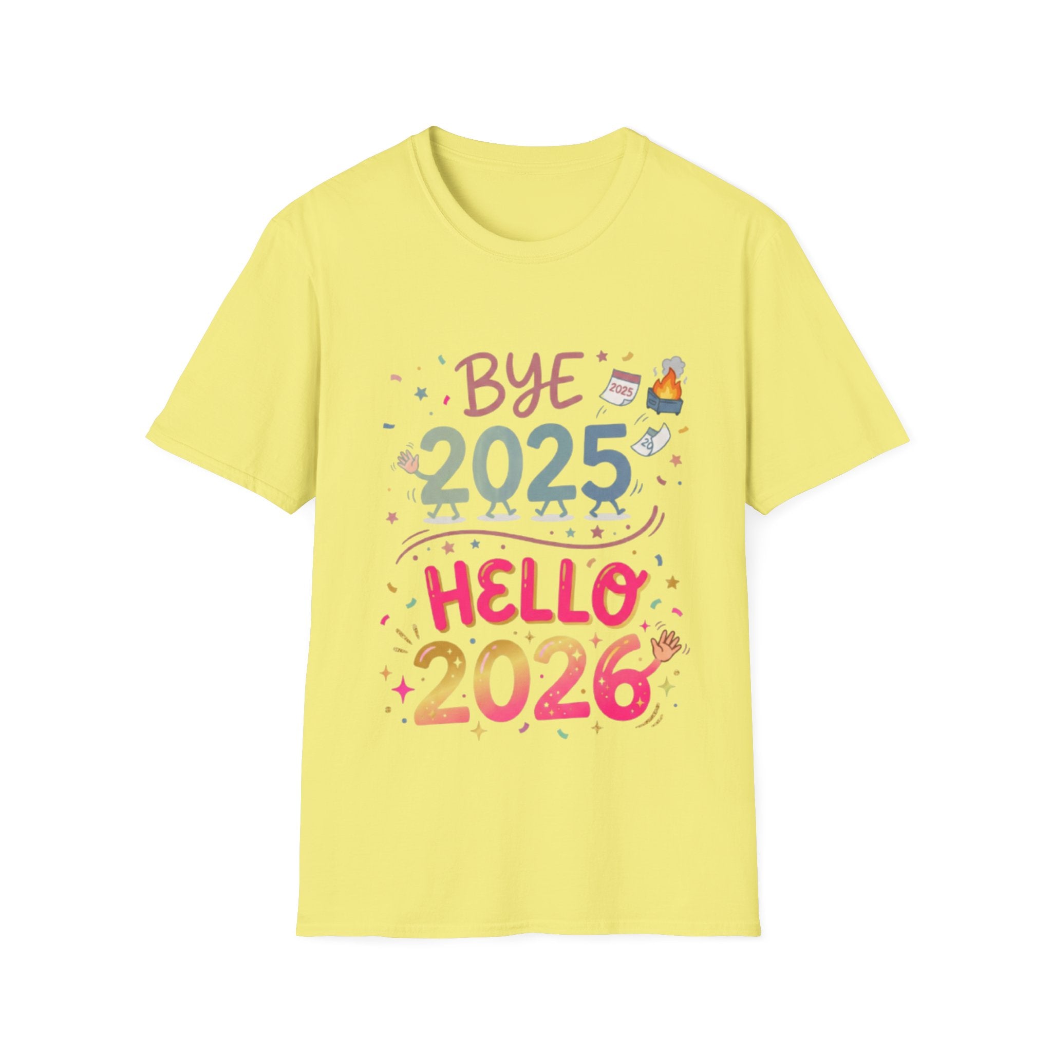 Trendy Urban Bye 2025 Hello 2026 T-Shirt