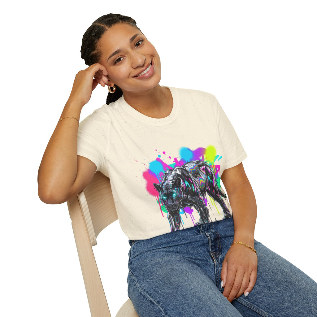 Neon Panther Streetwear Tee - Urban Trendy Vibes