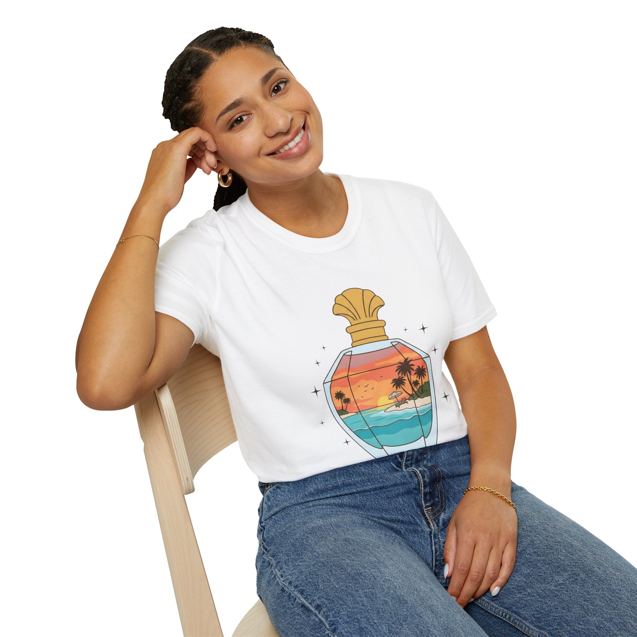 Eau De Escapism Graphic Tee - Dreamy Vacation Aesthetic T-shirt