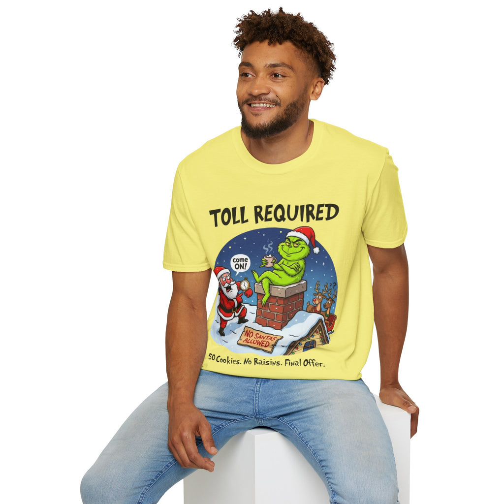 Santa Blocked by Grinch Tee | Funny Grinch Christmas T-shirt