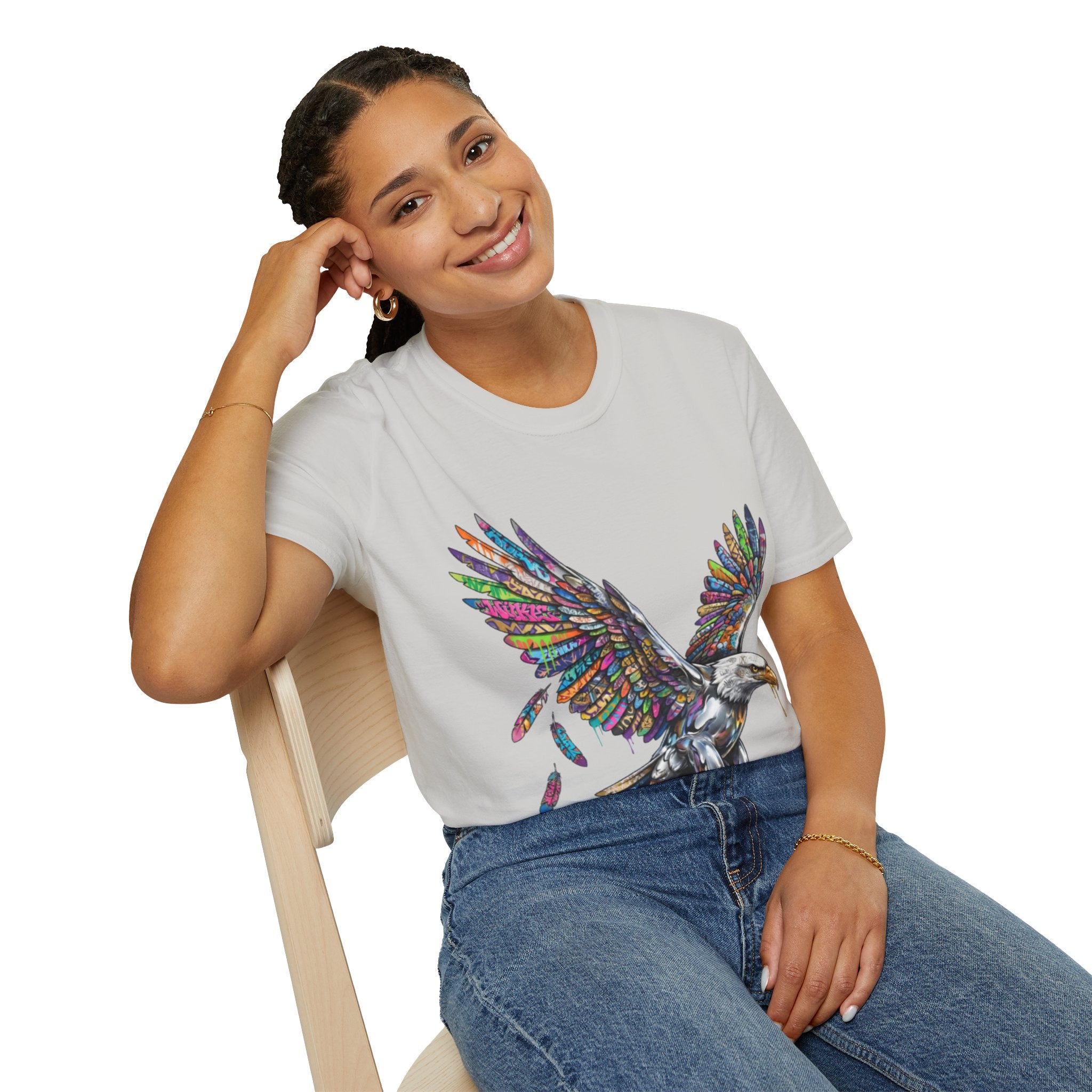 Vibrant Urban Eagle T-Shirt - Bold Streetwear Design