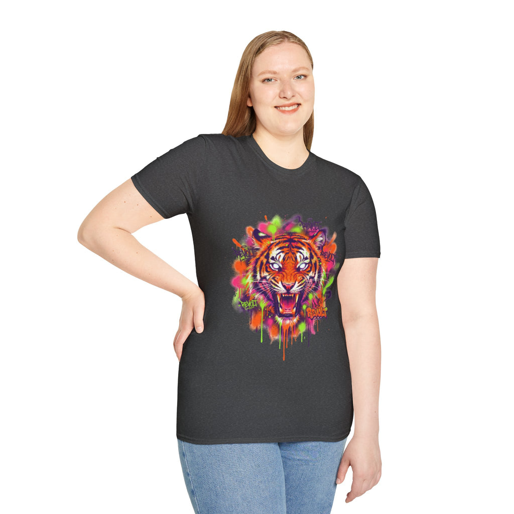Trendy Urban Tiger Tee - Bold Streetwear Vibes