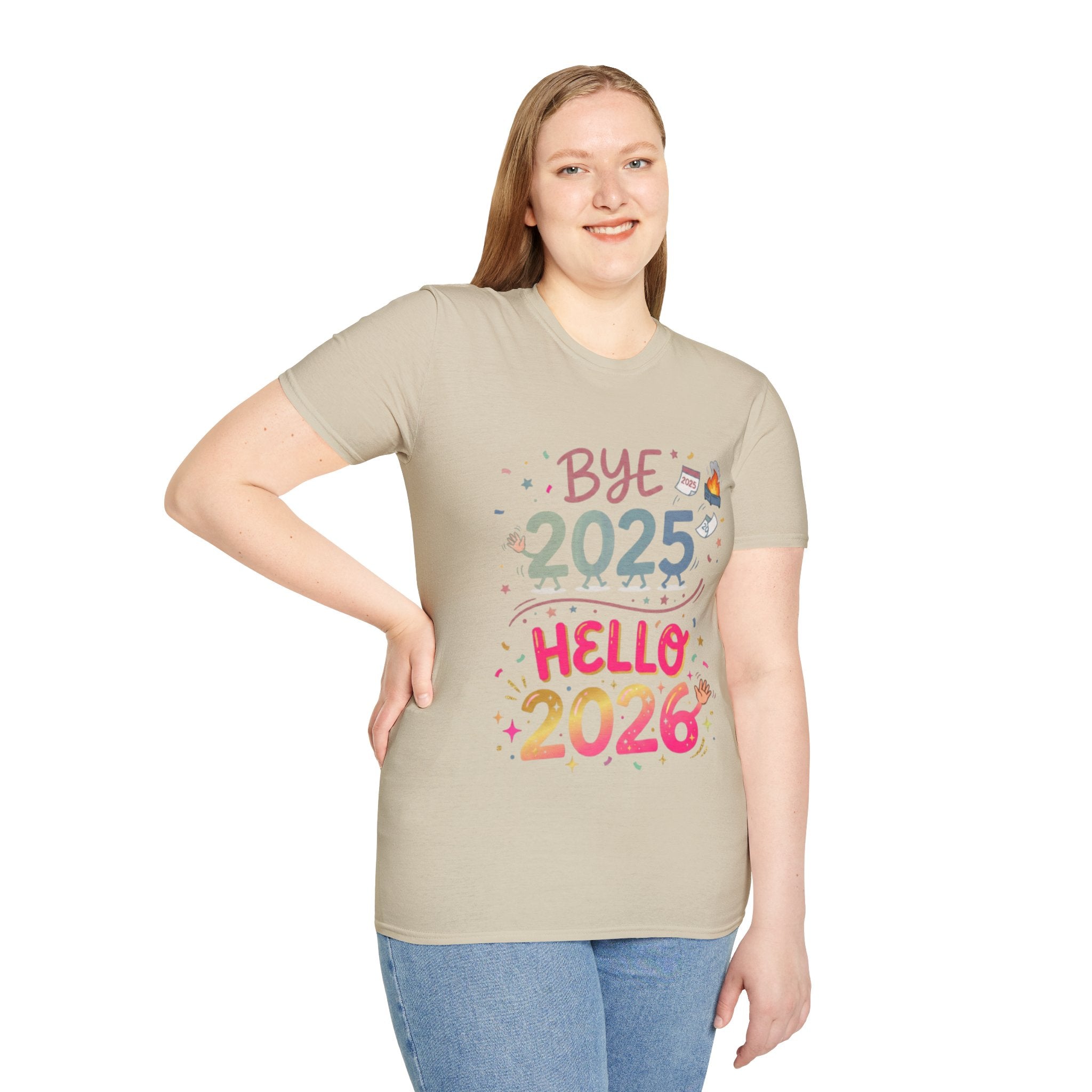 Trendy Urban Bye 2025 Hello 2026 T-Shirt