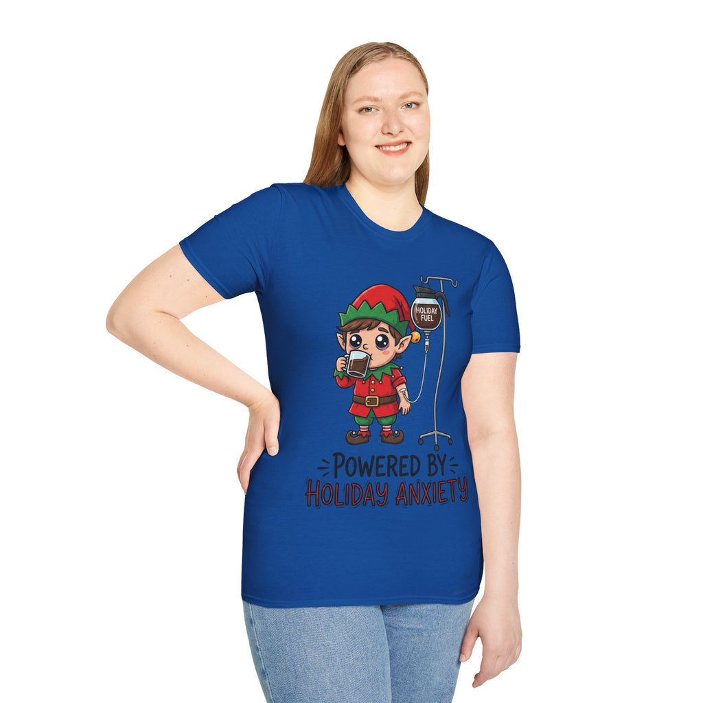 Christmas T-Shirt: Powerd by Holiday Anxiety
