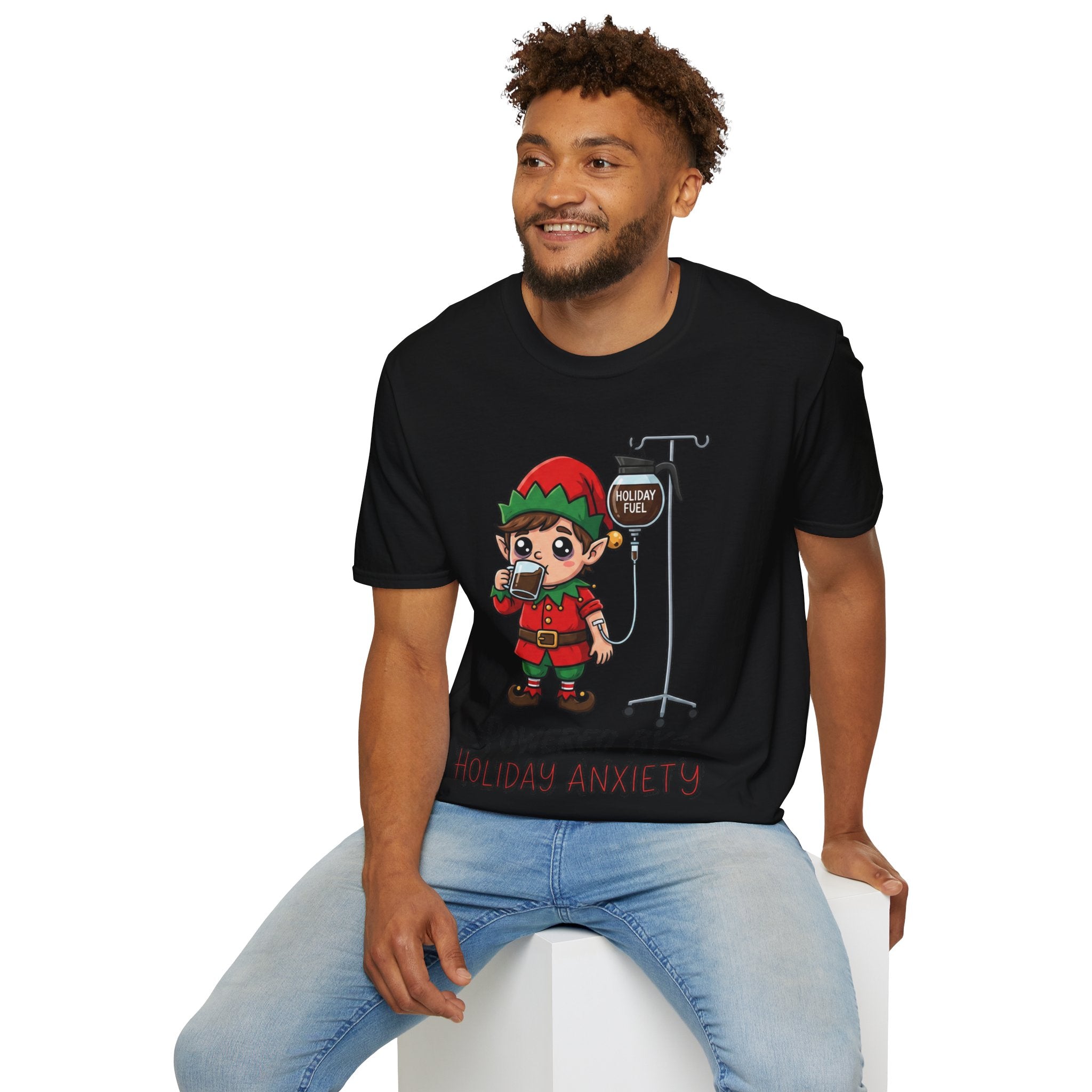 Christmas T-Shirt: Powerd by Holiday Anxiety