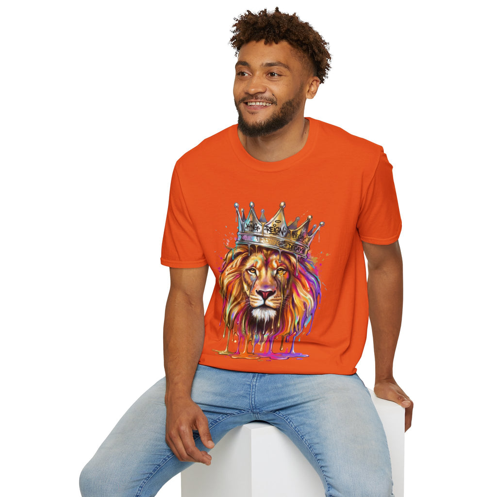 Vibrant Lion Streetwear Tee - Urban Art Vibes