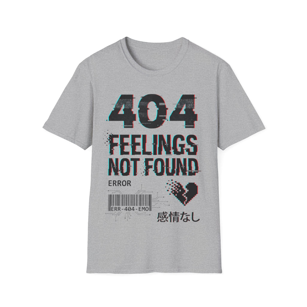 Urban Streetwear '404 Feelings' Glitch T-Shirt