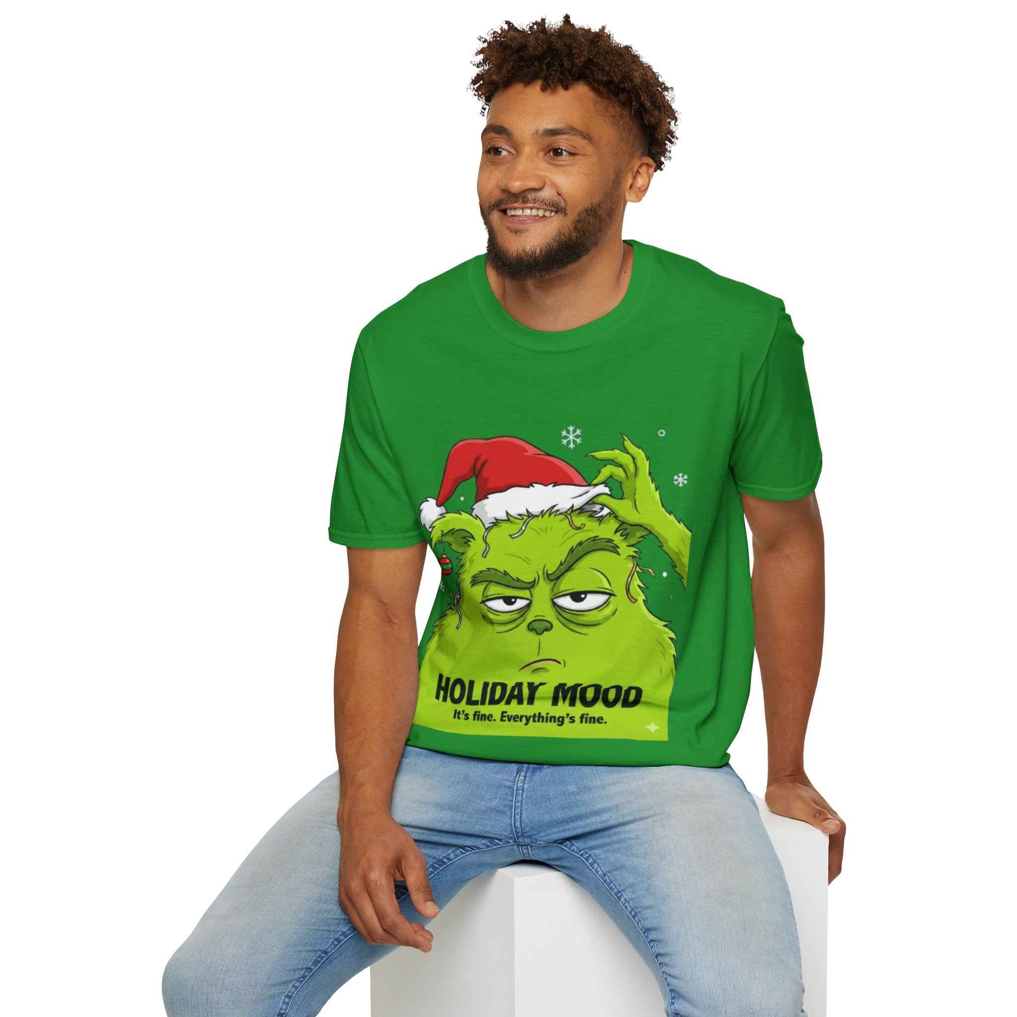 Grinch Holiday Mood T-shirt | Sarcastic Grinch Christmas Tee