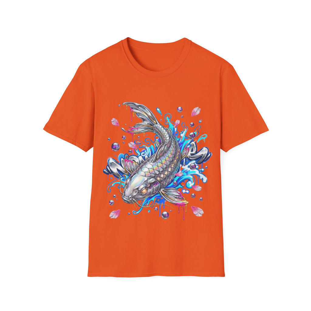 Trendy Holographic Koi T-Shirt for Urban Streetwear