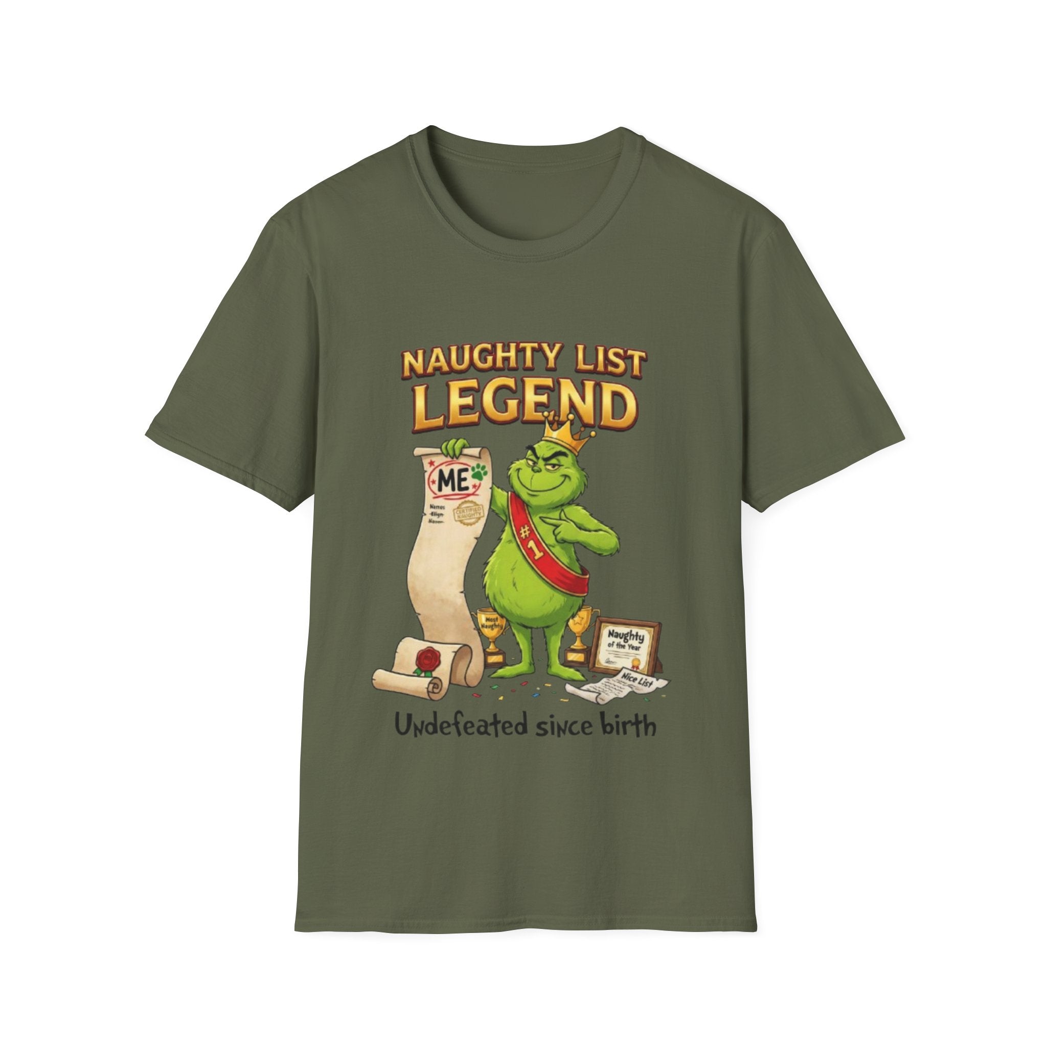 Naughty List Legend Tee | Funny Grinch Christmas T-shirt