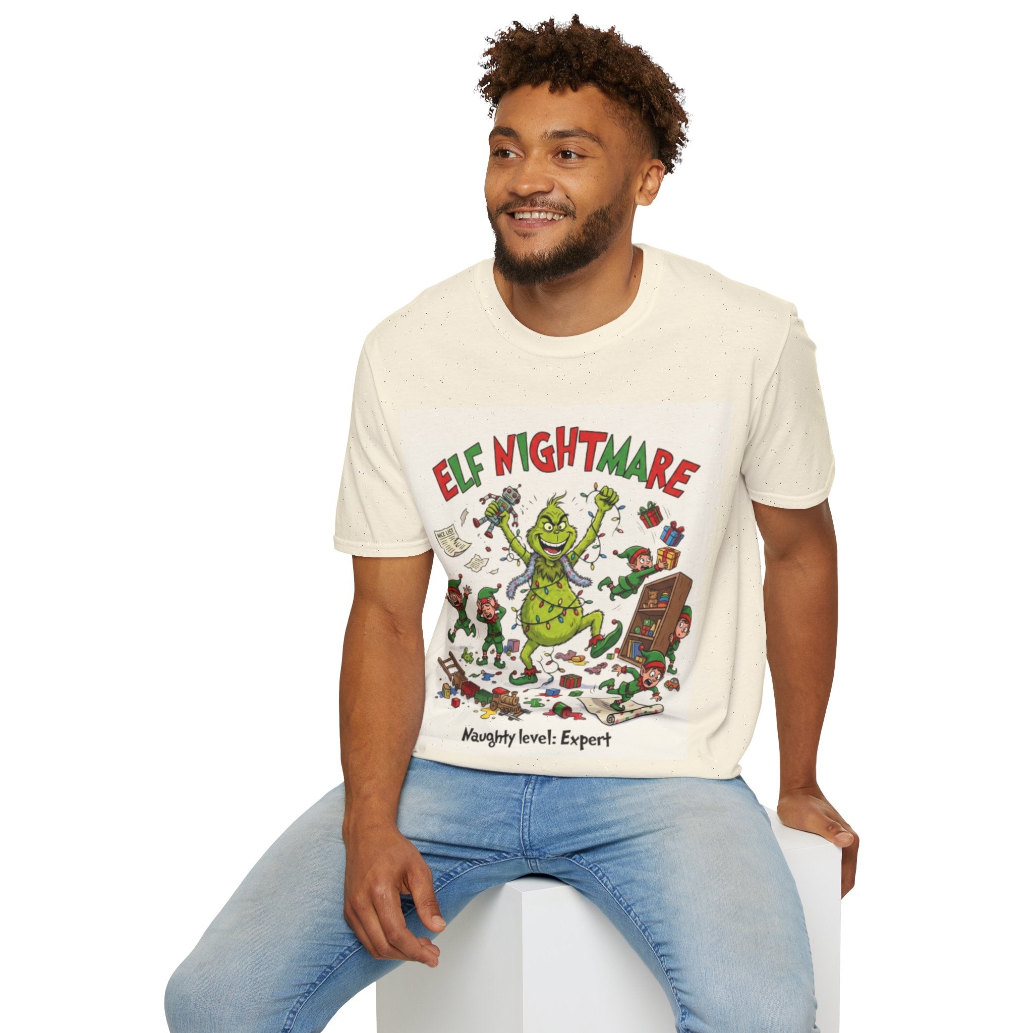 Grinch Elf Nightmare Tee | Funny Grinch Christmas Chaos T-shirt