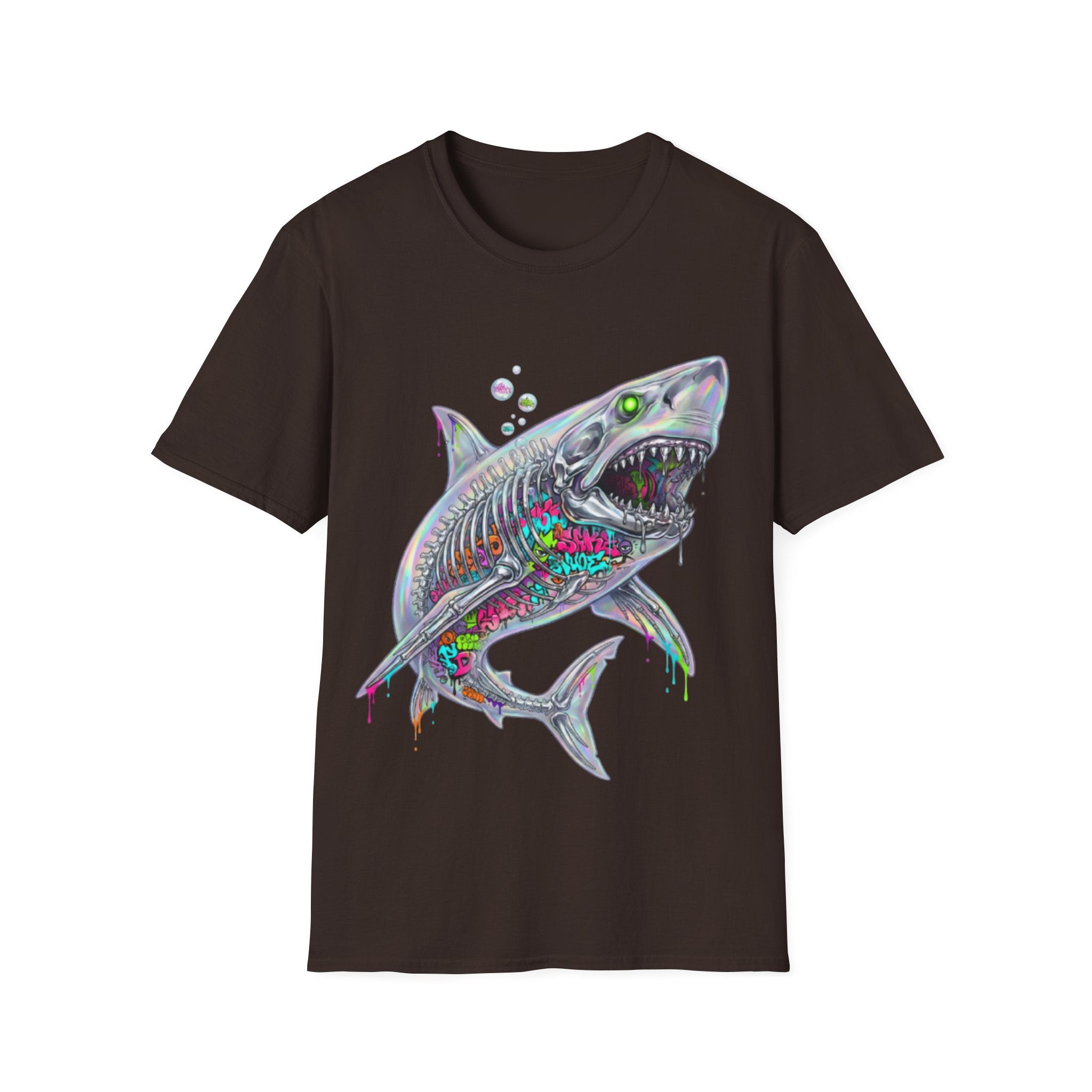 Iridescent Shark Streetwear T-Shirt - Urban Style