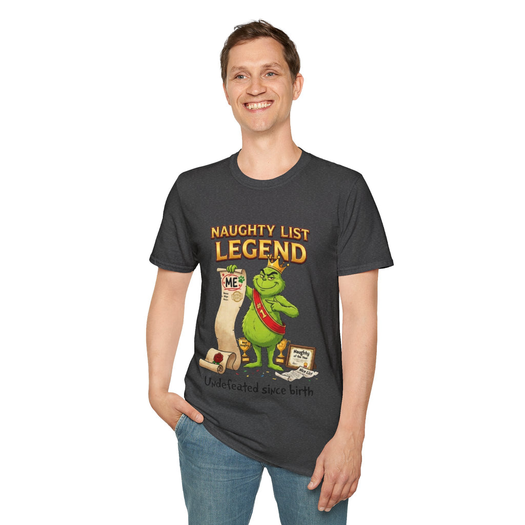 Naughty List Legend Tee | Funny Grinch Christmas T-shirt