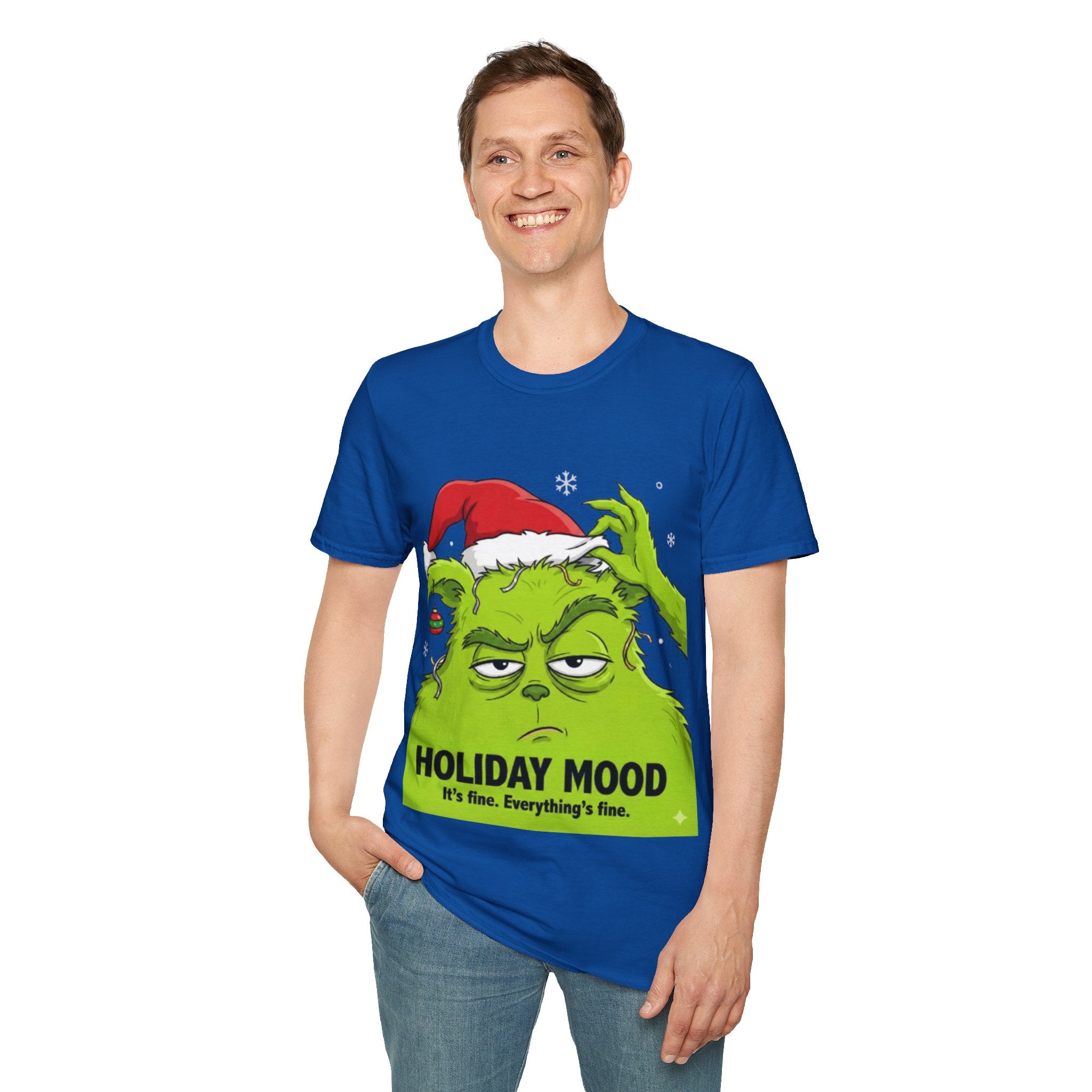 Grinch Holiday Mood T-shirt | Sarcastic Grinch Christmas Tee