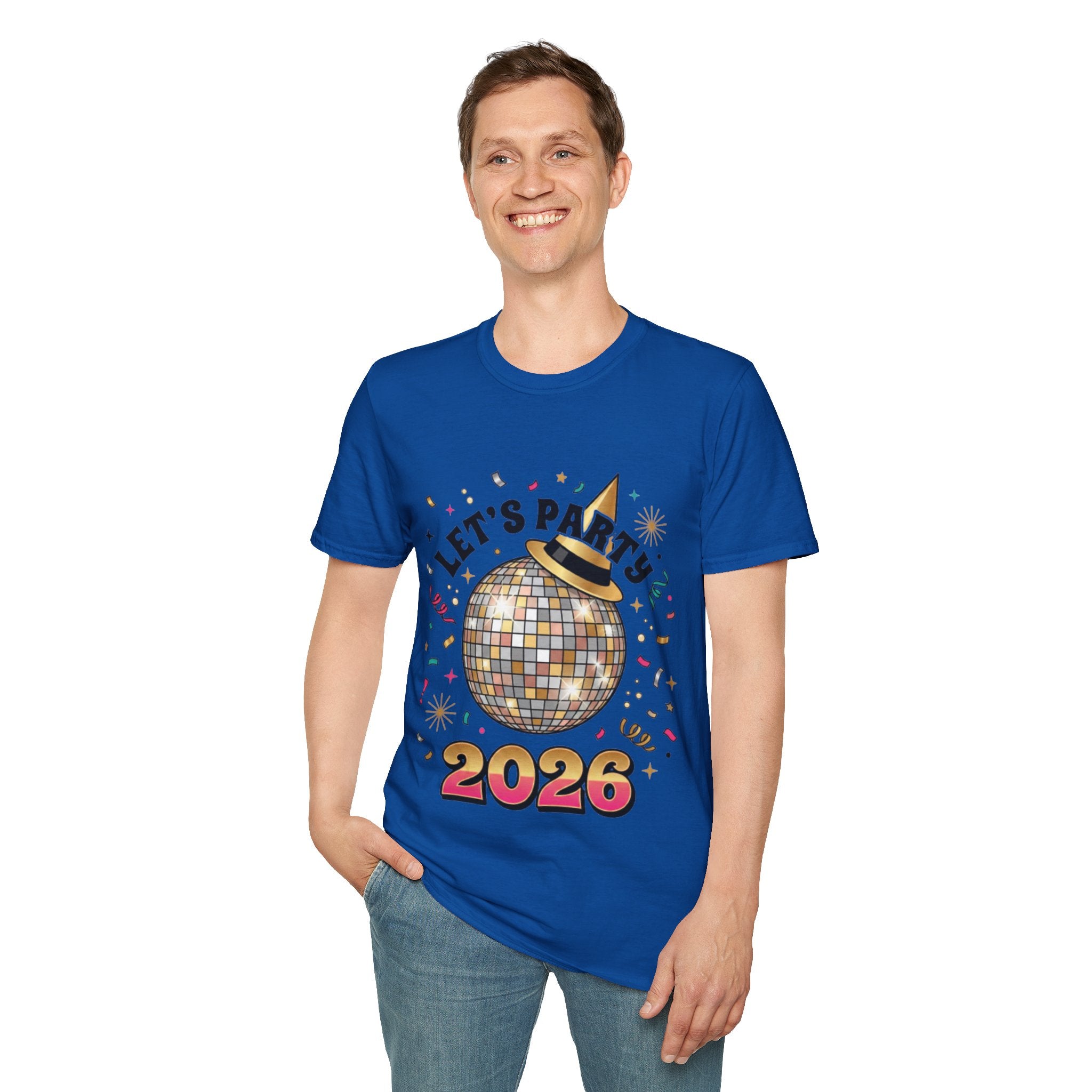 Trendy Let's Party 2026 Disco Ball Tee