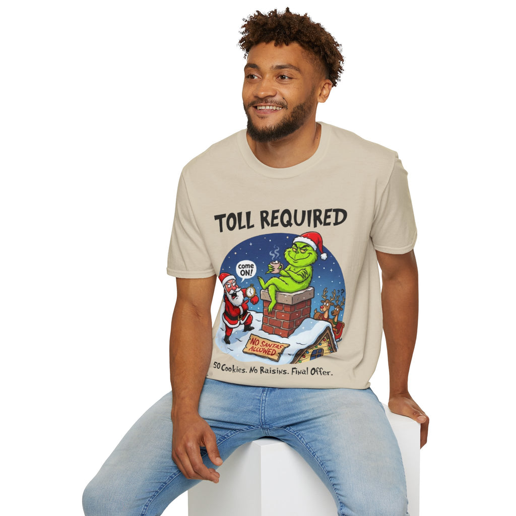 Santa Blocked by Grinch Tee | Funny Grinch Christmas T-shirt