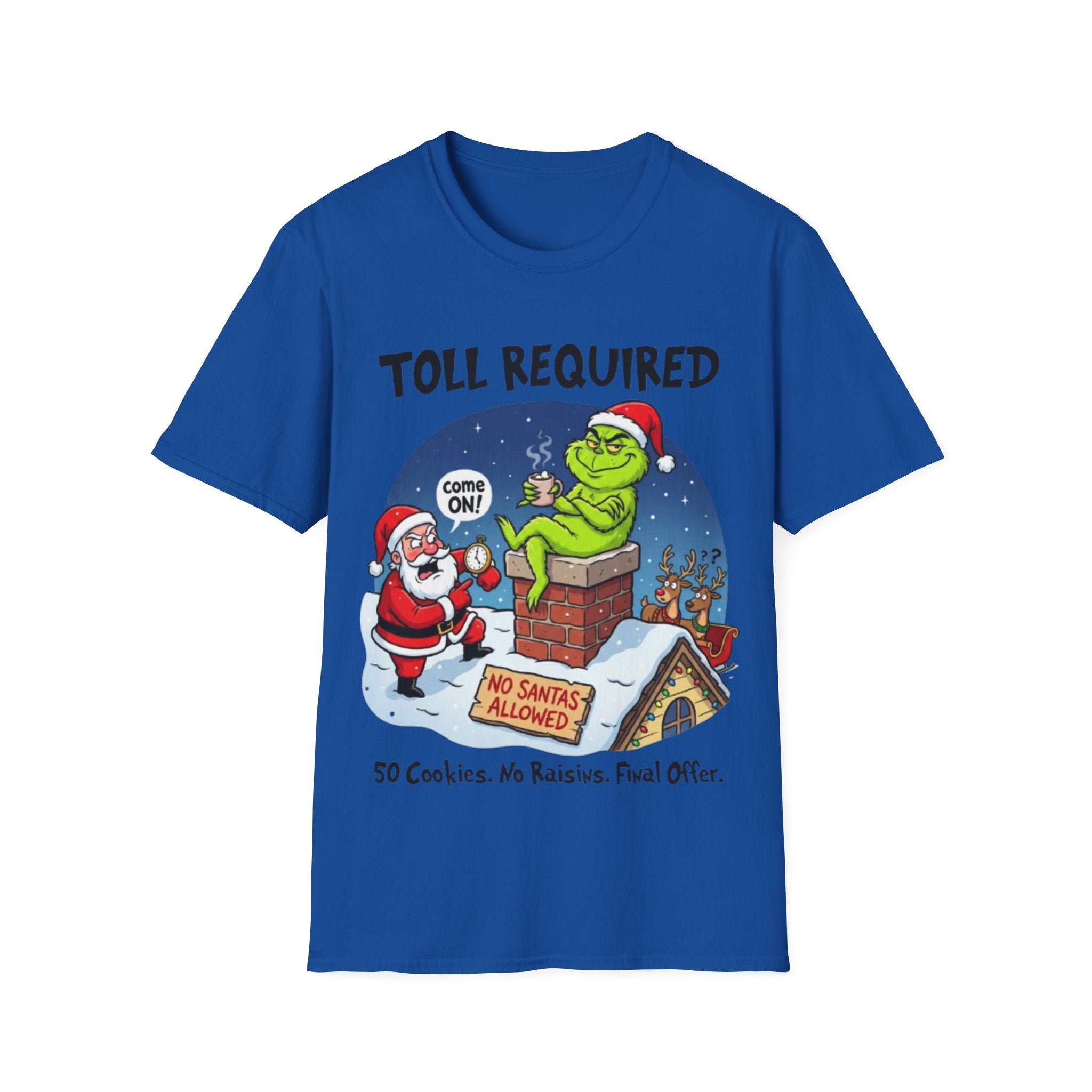 Santa Blocked by Grinch Tee | Funny Grinch Christmas T-shirt