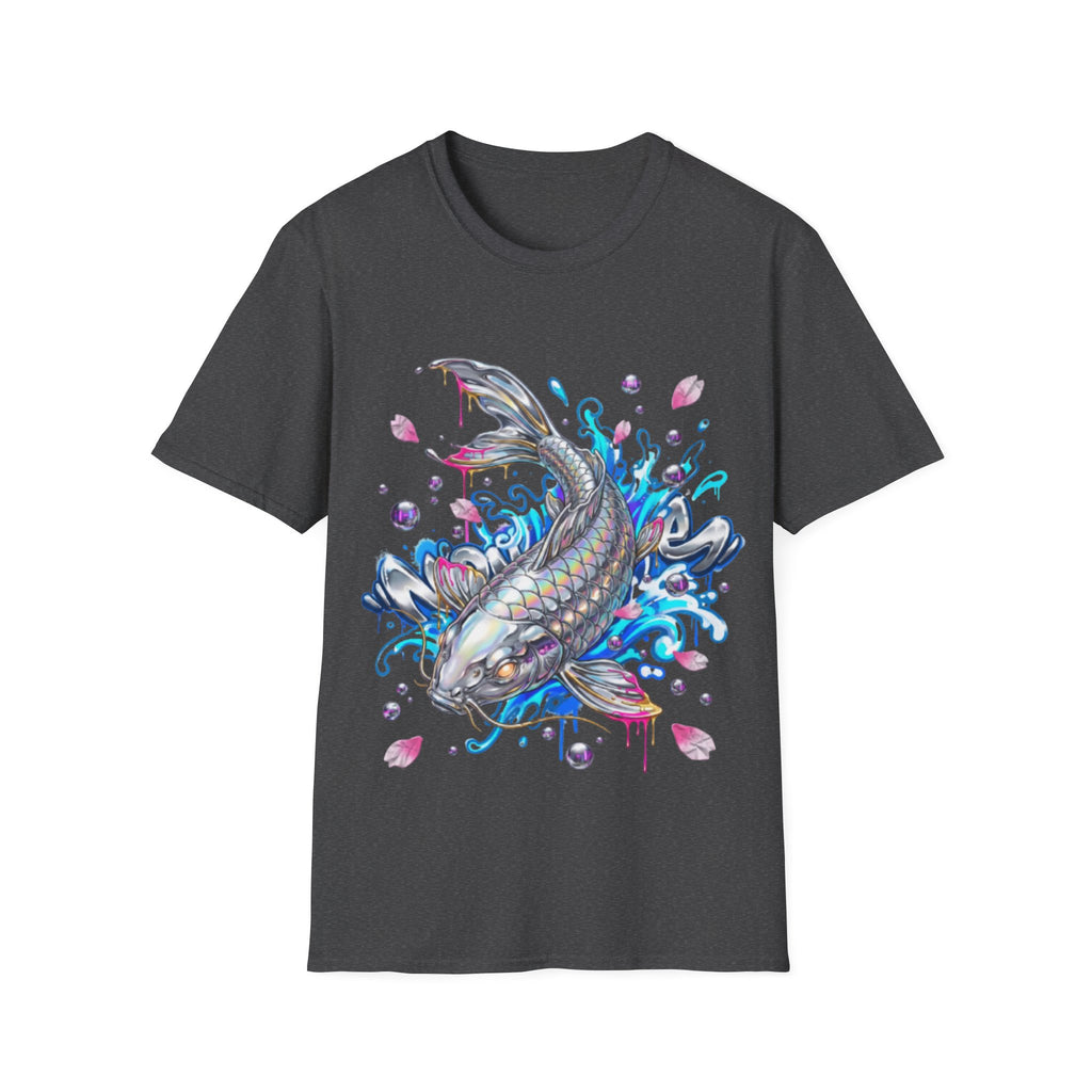 Trendy Holographic Koi T-Shirt for Urban Streetwear