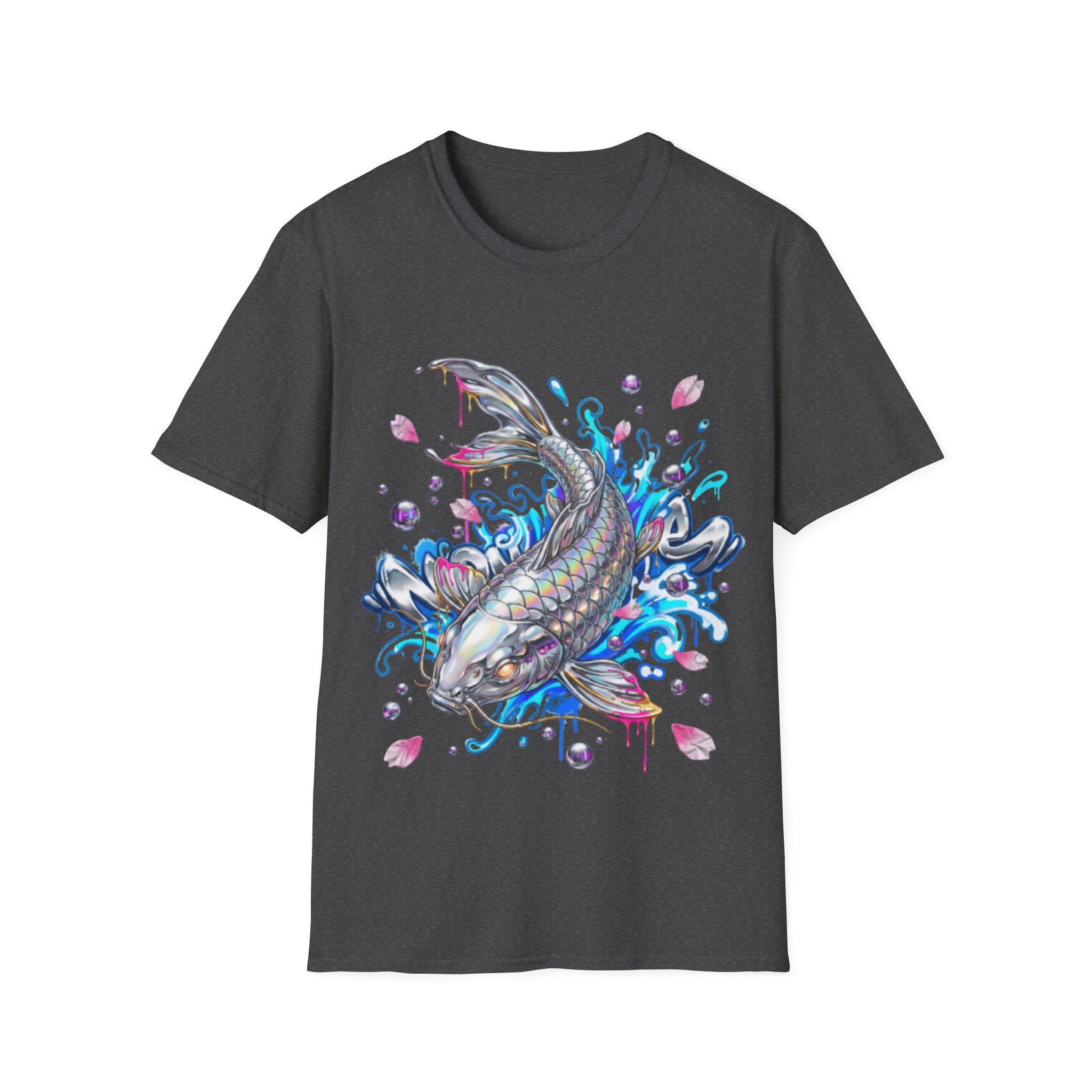 Trendy Holographic Koi T-Shirt for Urban Streetwear