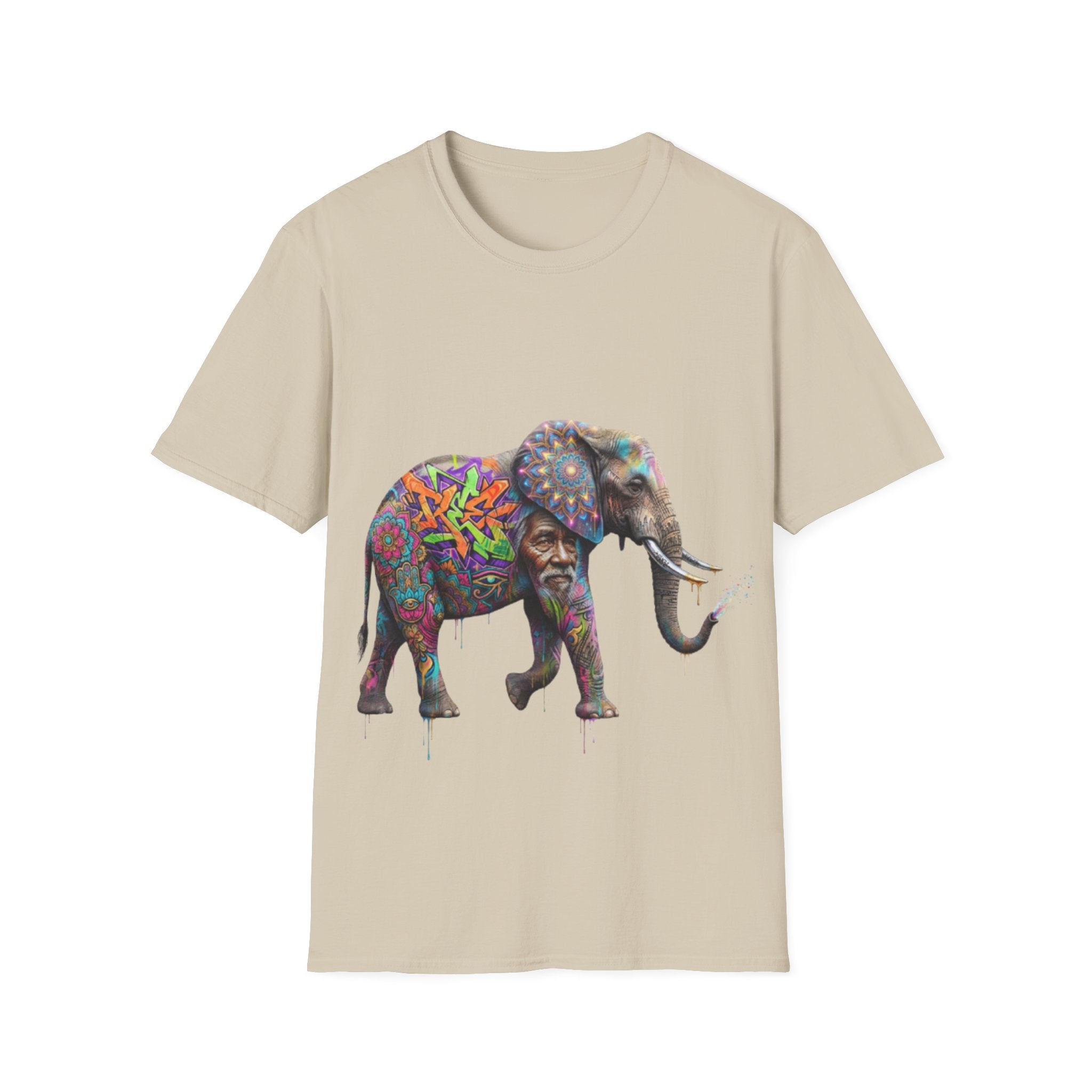 Vibrant Urban Elephant Streetwear Tee - Unisex