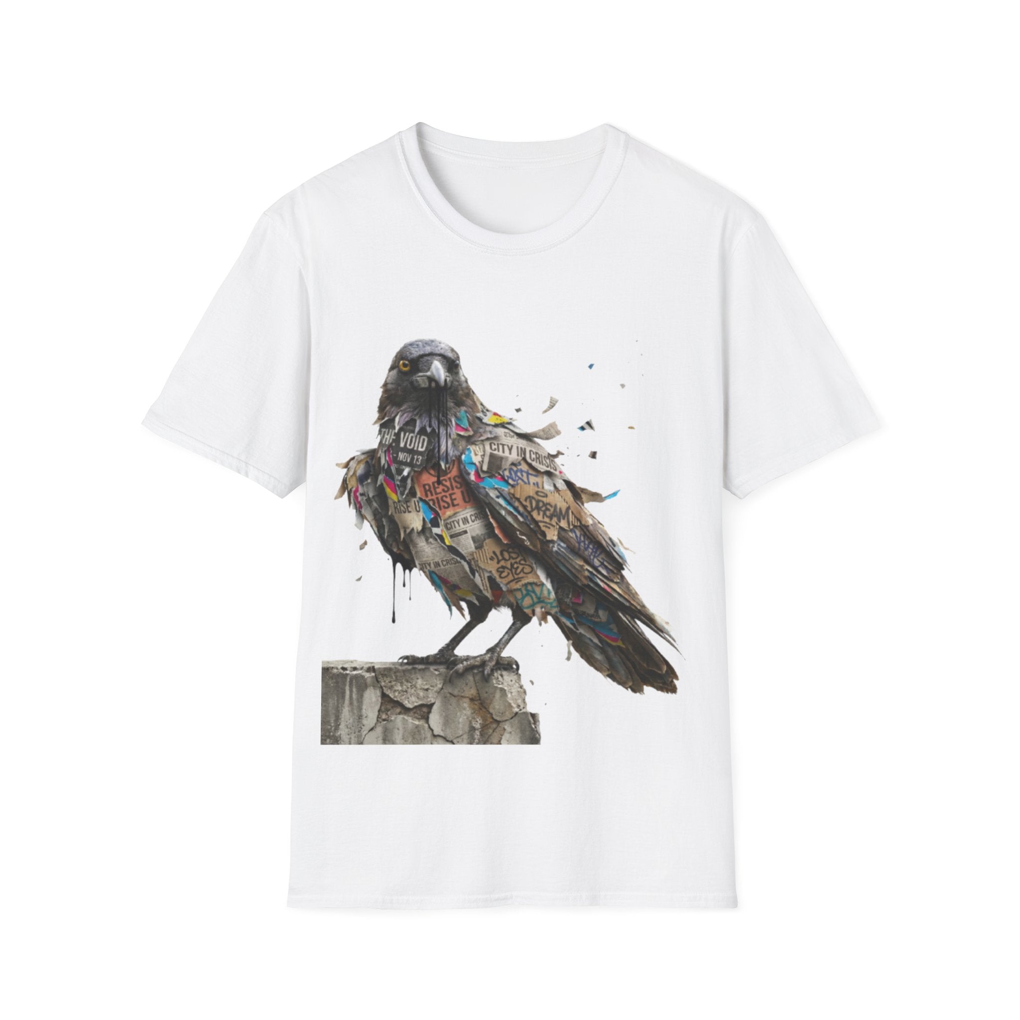Urban Rebel Crow T-Shirt - Trendy Streetwear Style