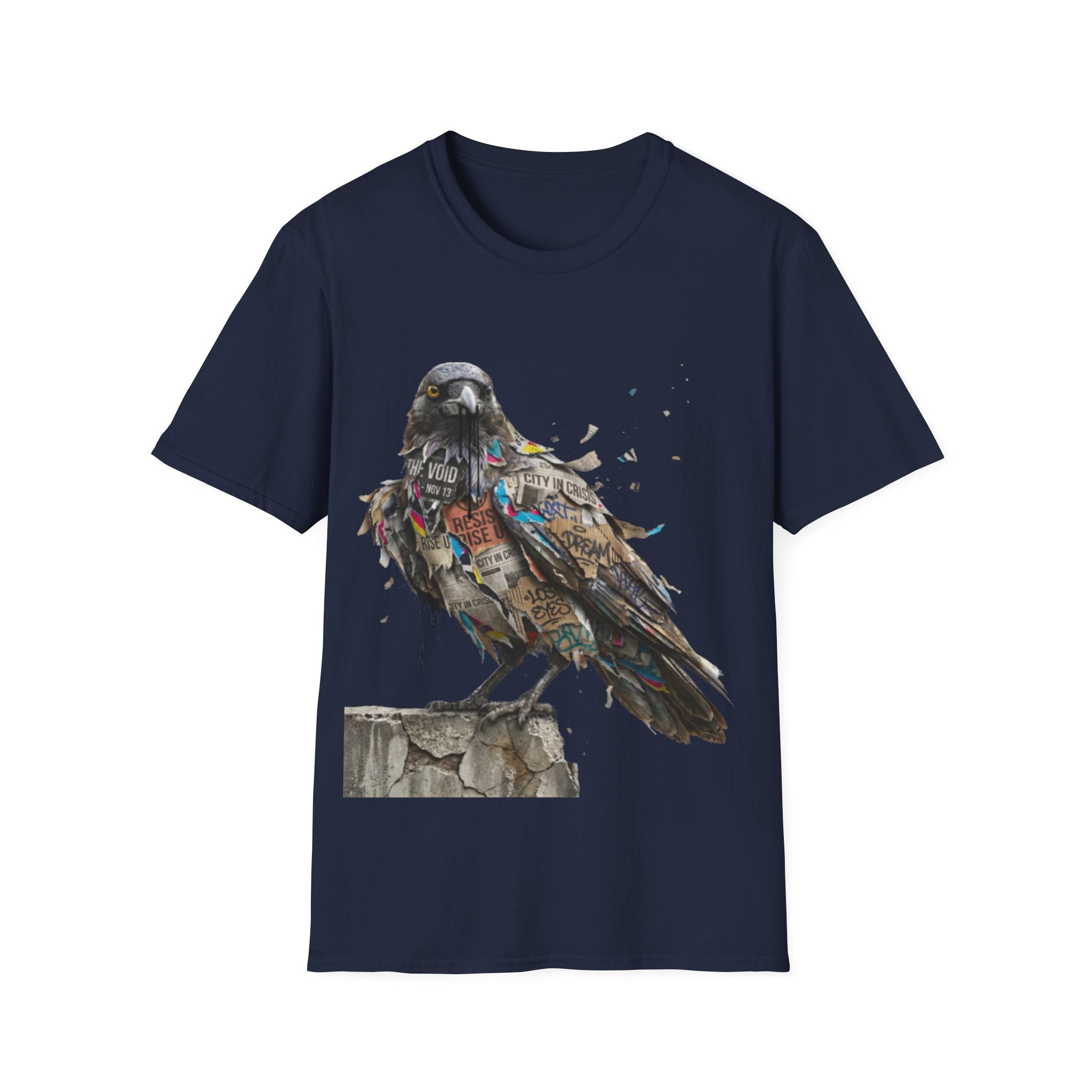 Urban Rebel Crow T-Shirt - Trendy Streetwear Style