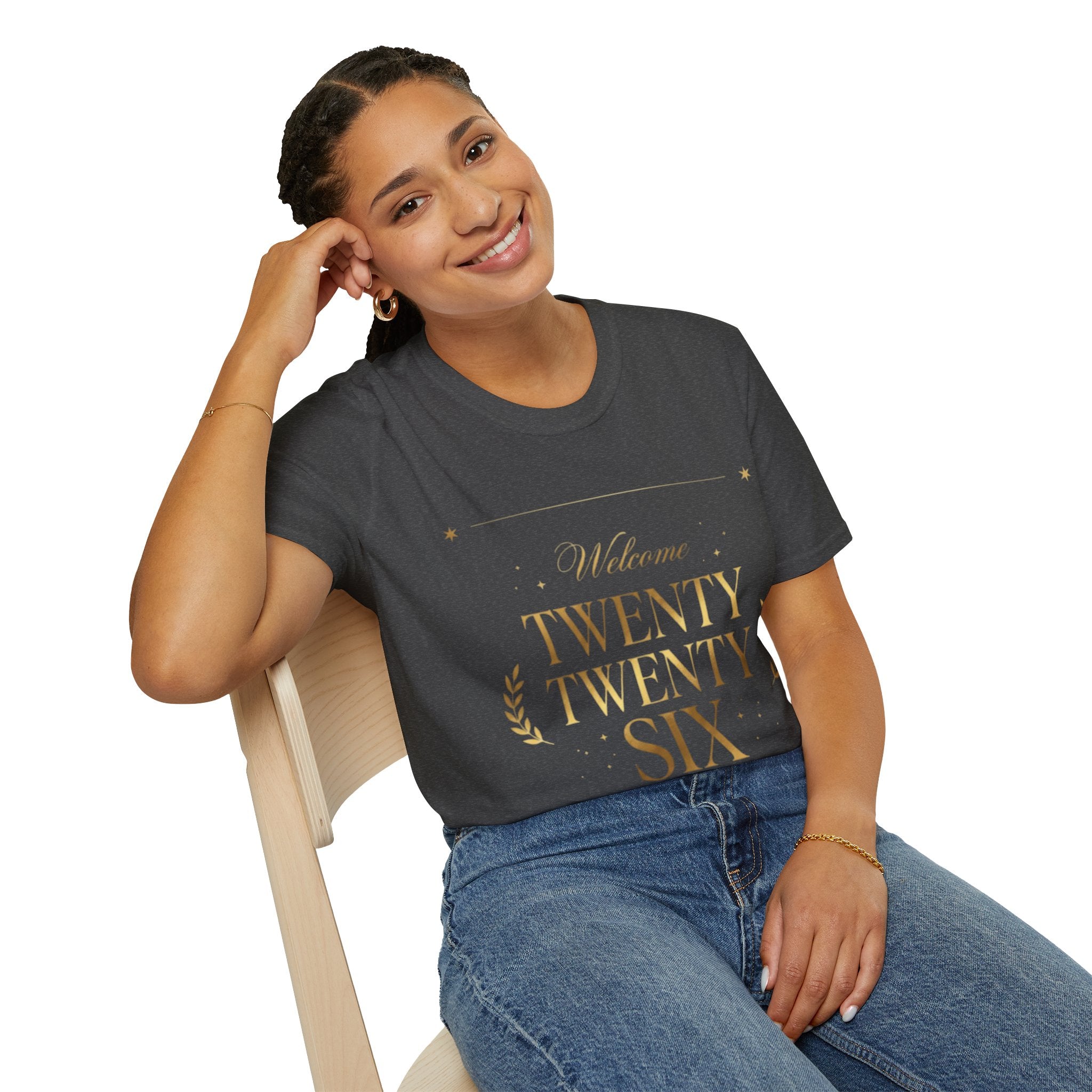 Trendy Urban 'Twenty Twenty Six' Gold Tee