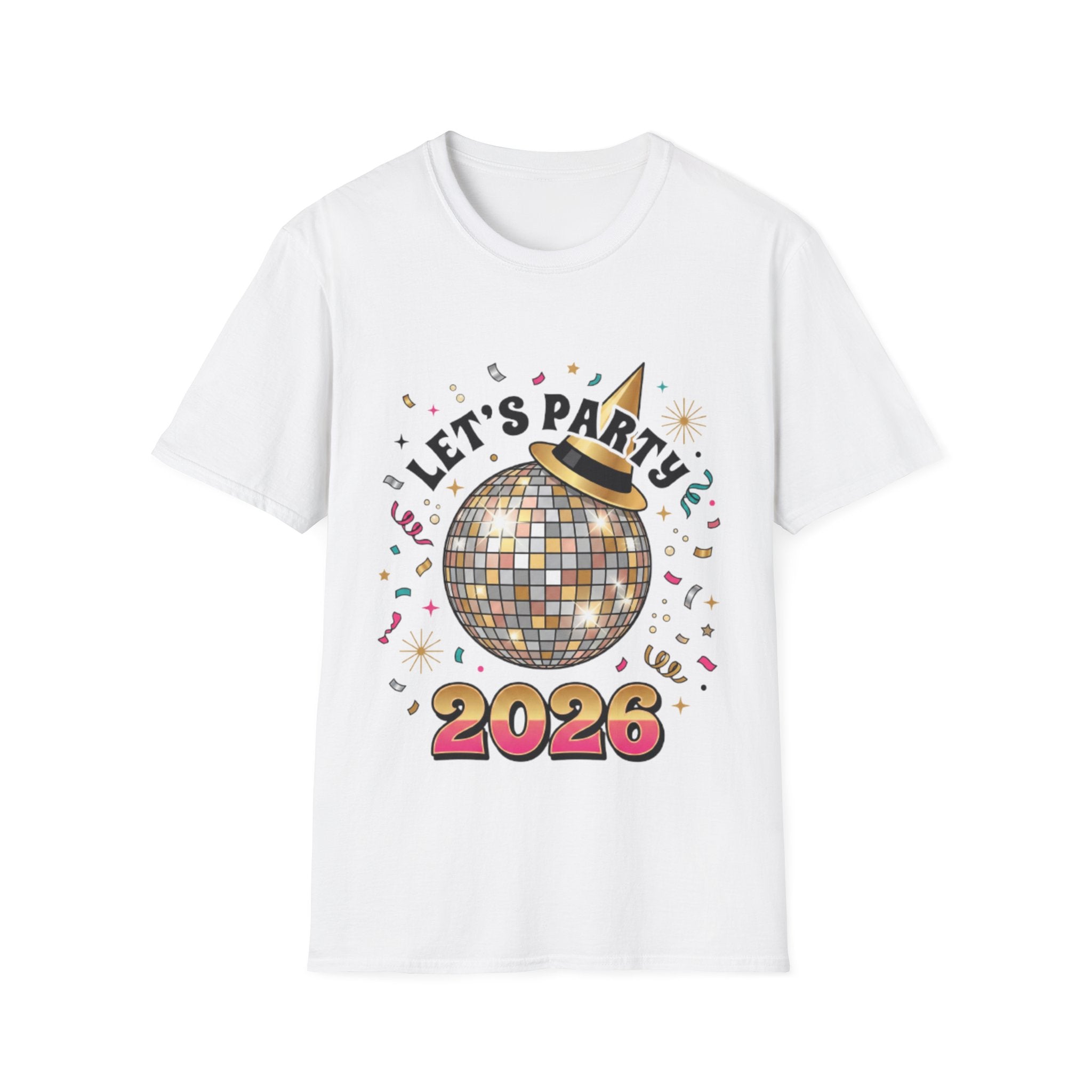 Trendy Let's Party 2026 Disco Ball Tee
