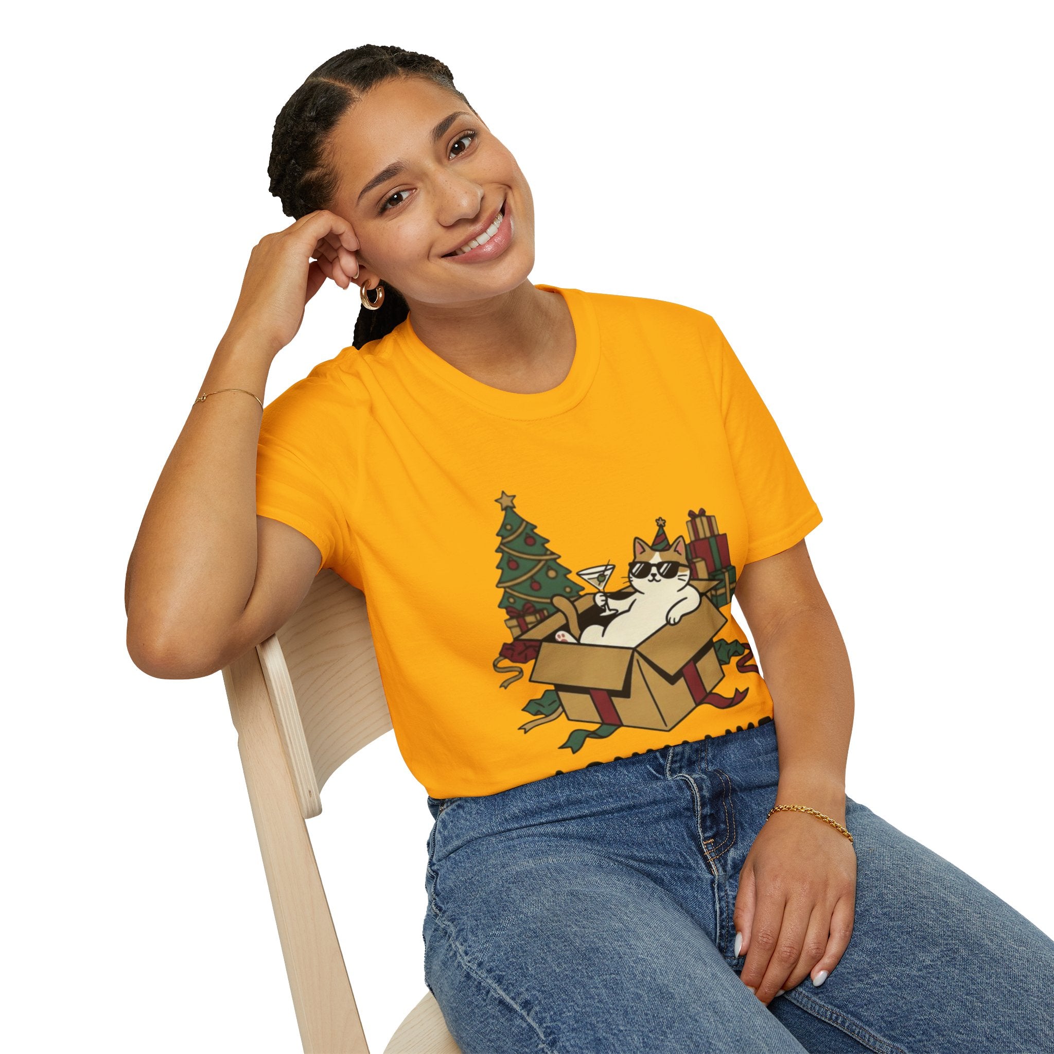 Cat Holiday Spirit Tee | Funny & Cool Christmas T-shirt