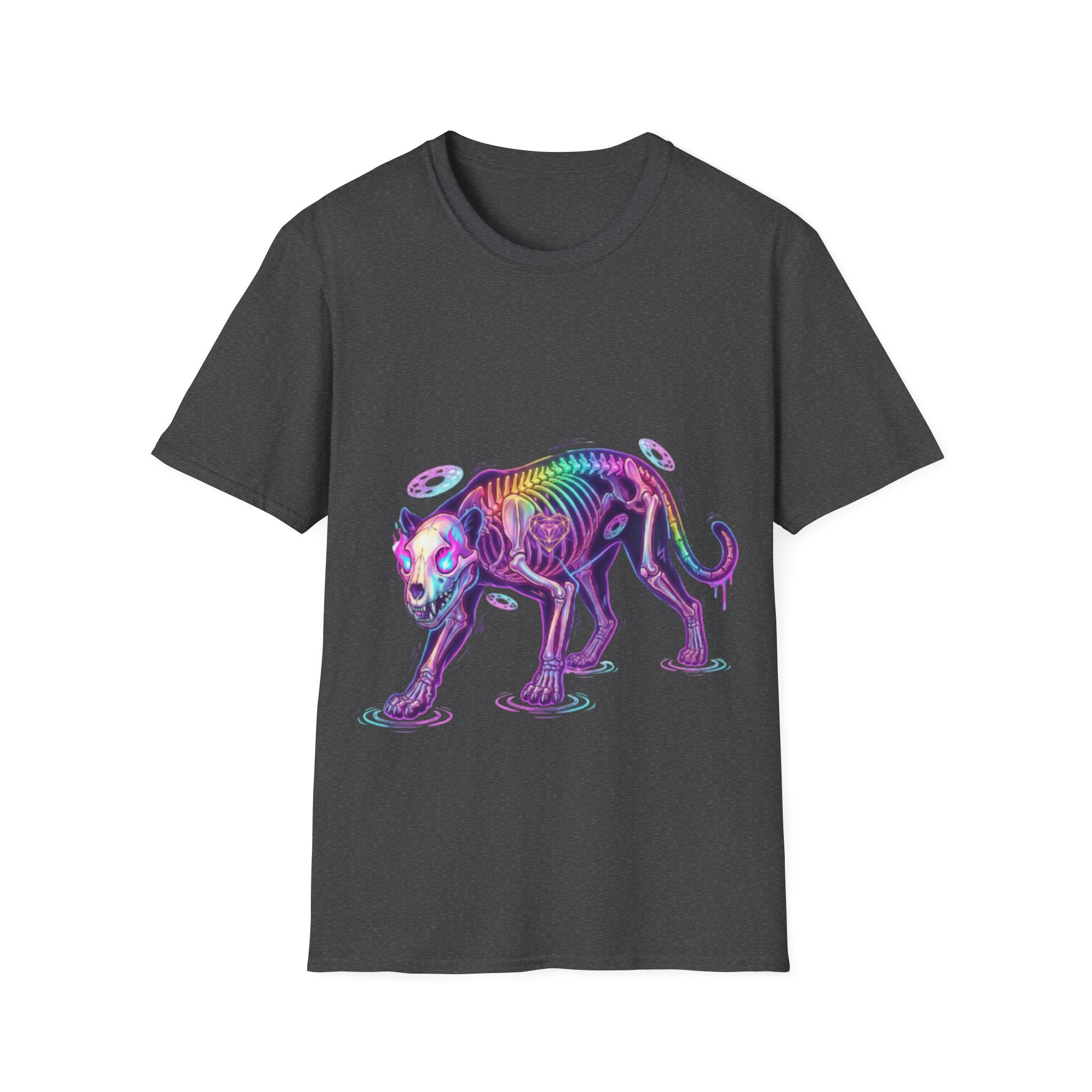 Neon Skeleton Panther Tee - Trendy Urban Streetwear