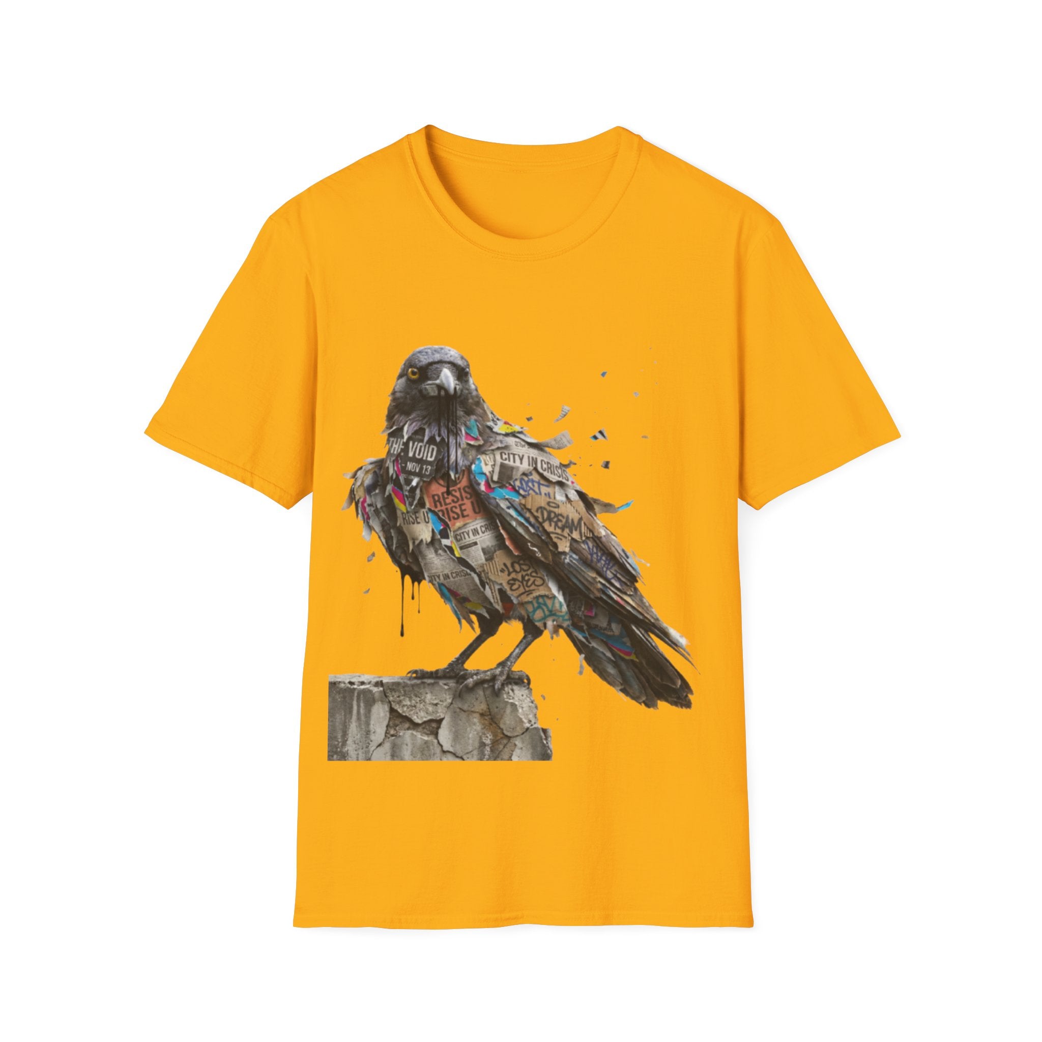 Urban Rebel Crow T-Shirt - Trendy Streetwear Style