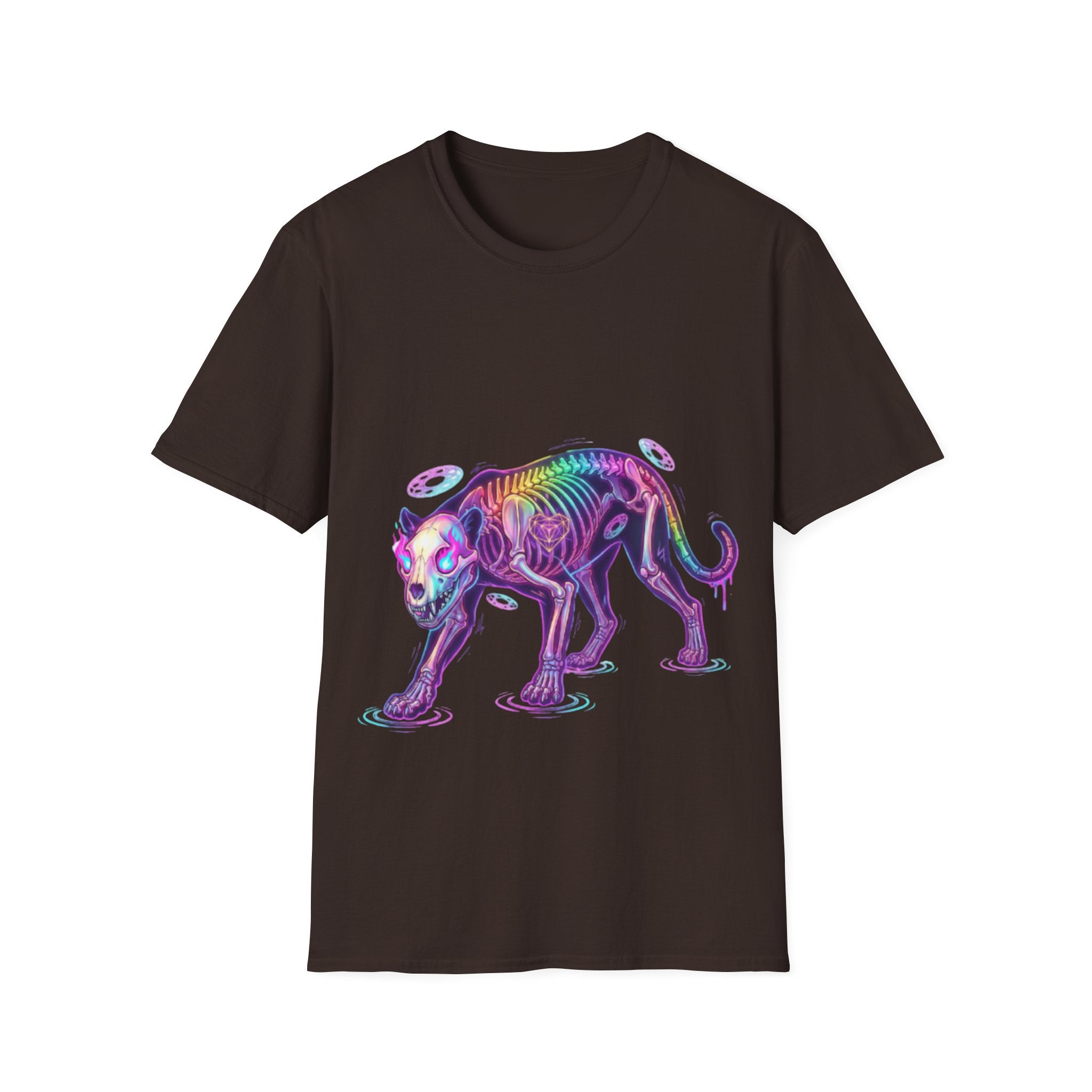 Neon Skeleton Panther Tee - Trendy Urban Streetwear