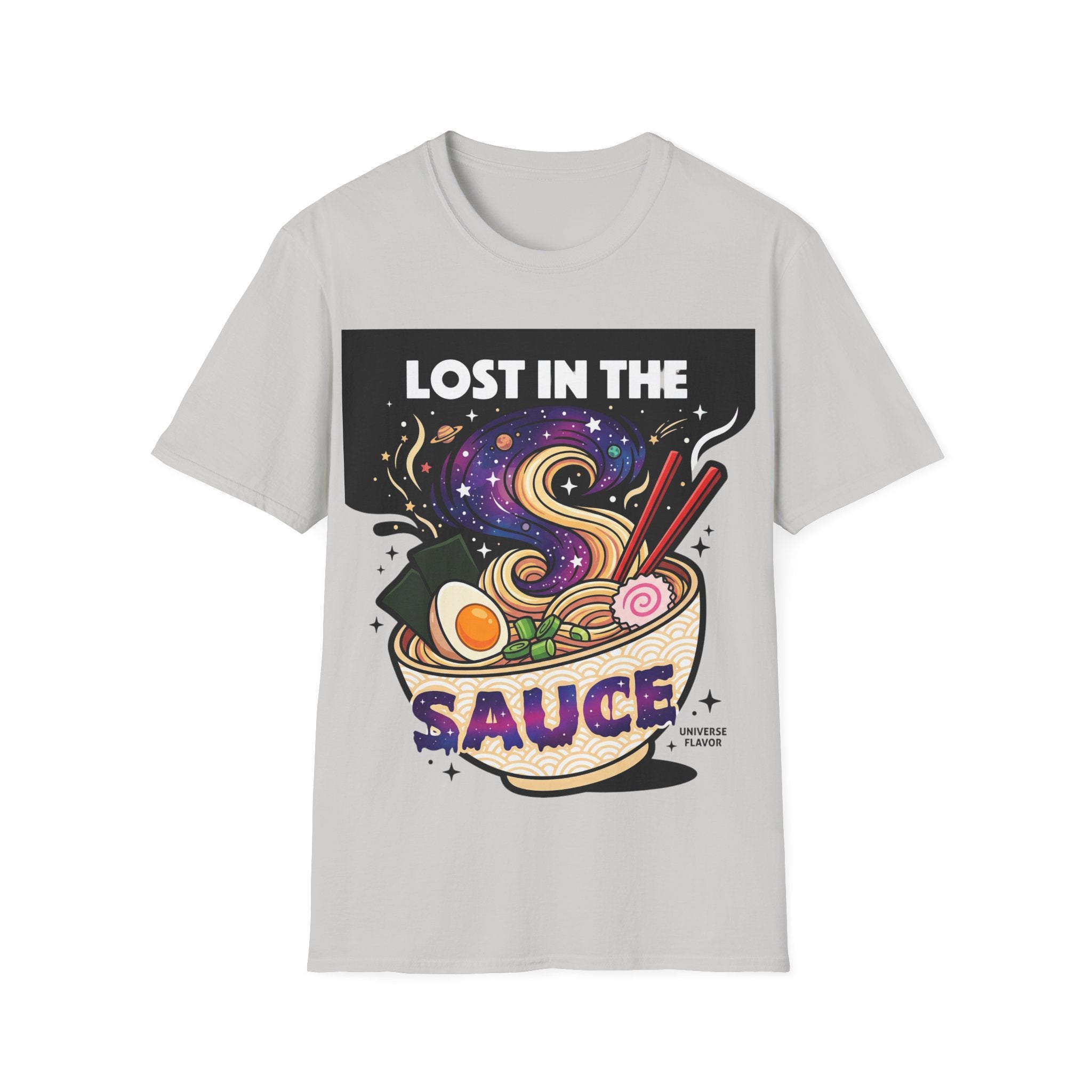 Lost in the Sauce Ramen Graphic Tee | Cosmic Noodle Bowl Streetwear Shirt