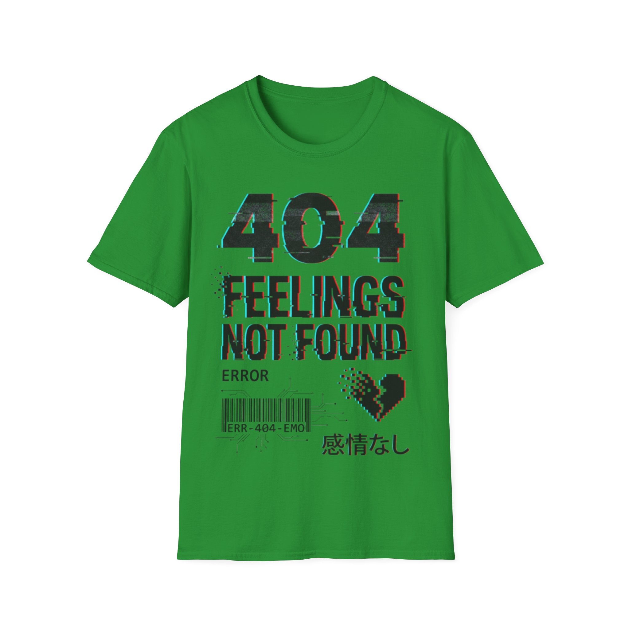 Urban Streetwear '404 Feelings' Glitch T-Shirt
